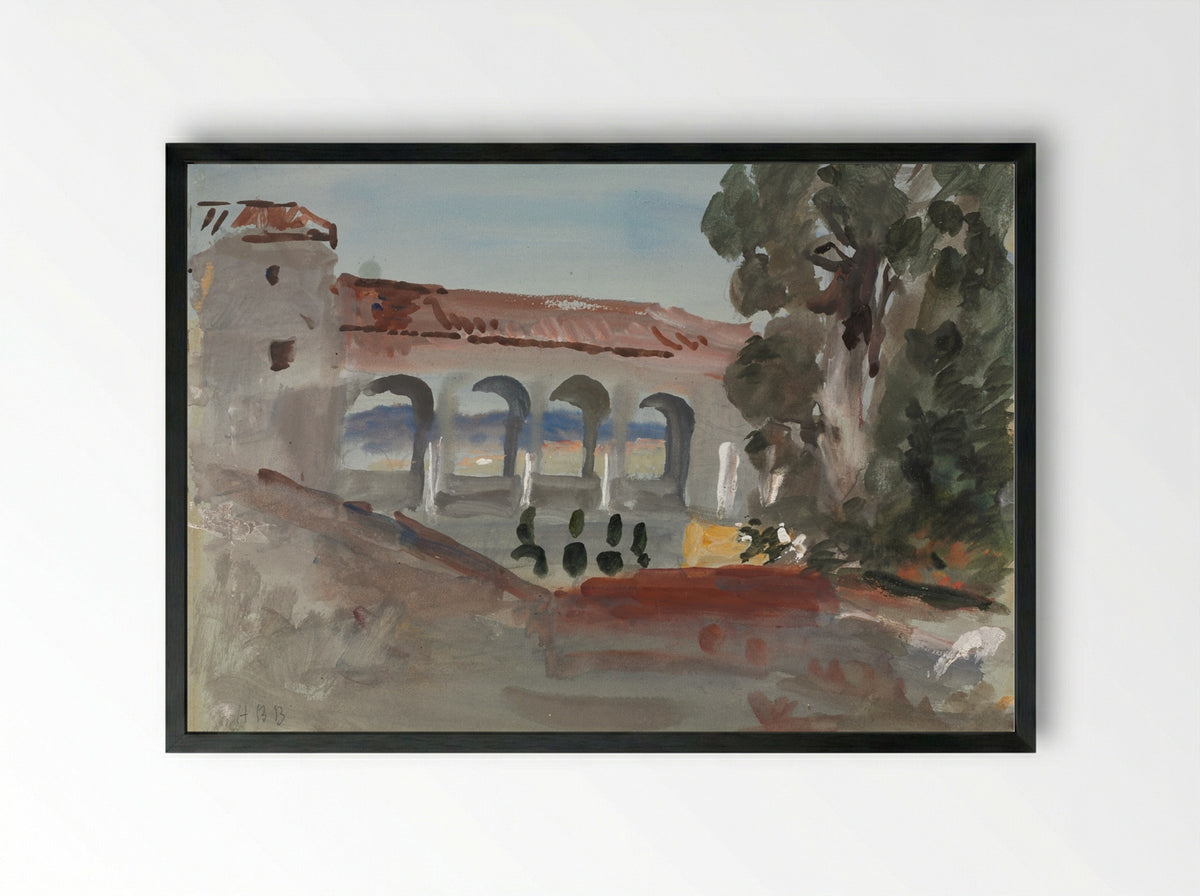 Generalife, Granada - Hercules Brabazon Brabazon - Framed Print Black