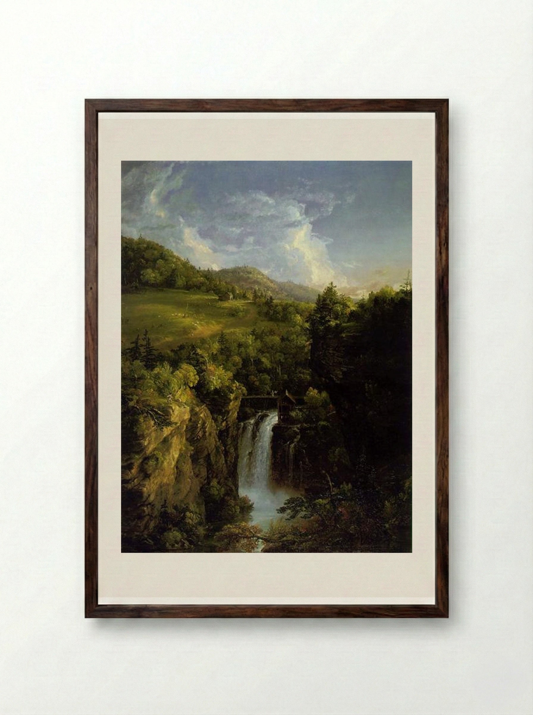 Genesee Scenery - Thomas Cole - Framed Print Dark Wood
