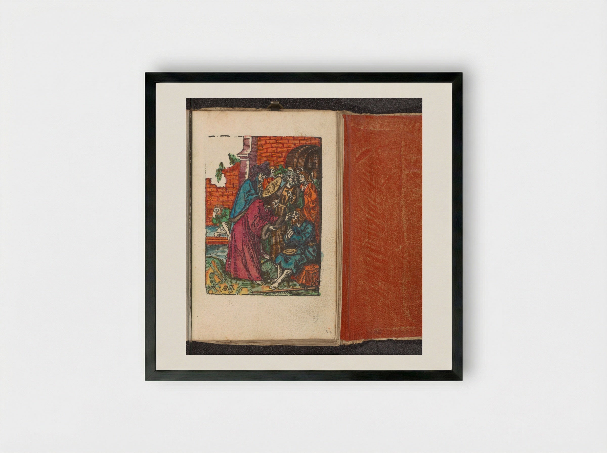 Genezing van een blinde - Doen Pietersz. - Framed Print Black