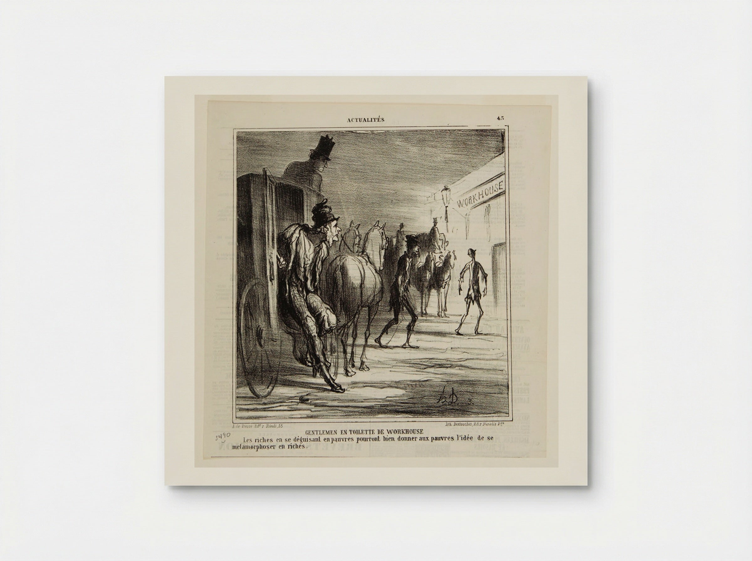 Gentlemen Dressed for the Workhouse - Honoré-Victorin Daumier - Poster