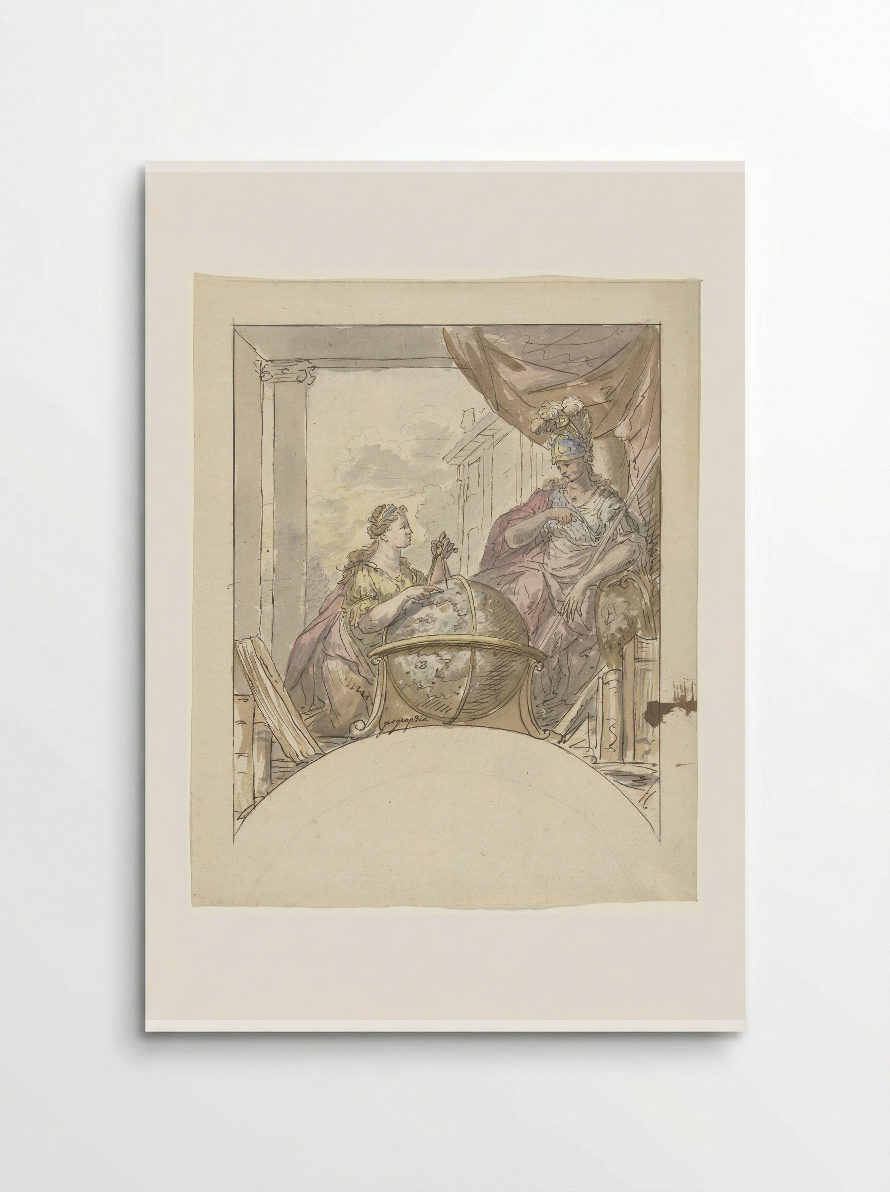 Geographie en Minerva - Elias van Nijmegen - Poster