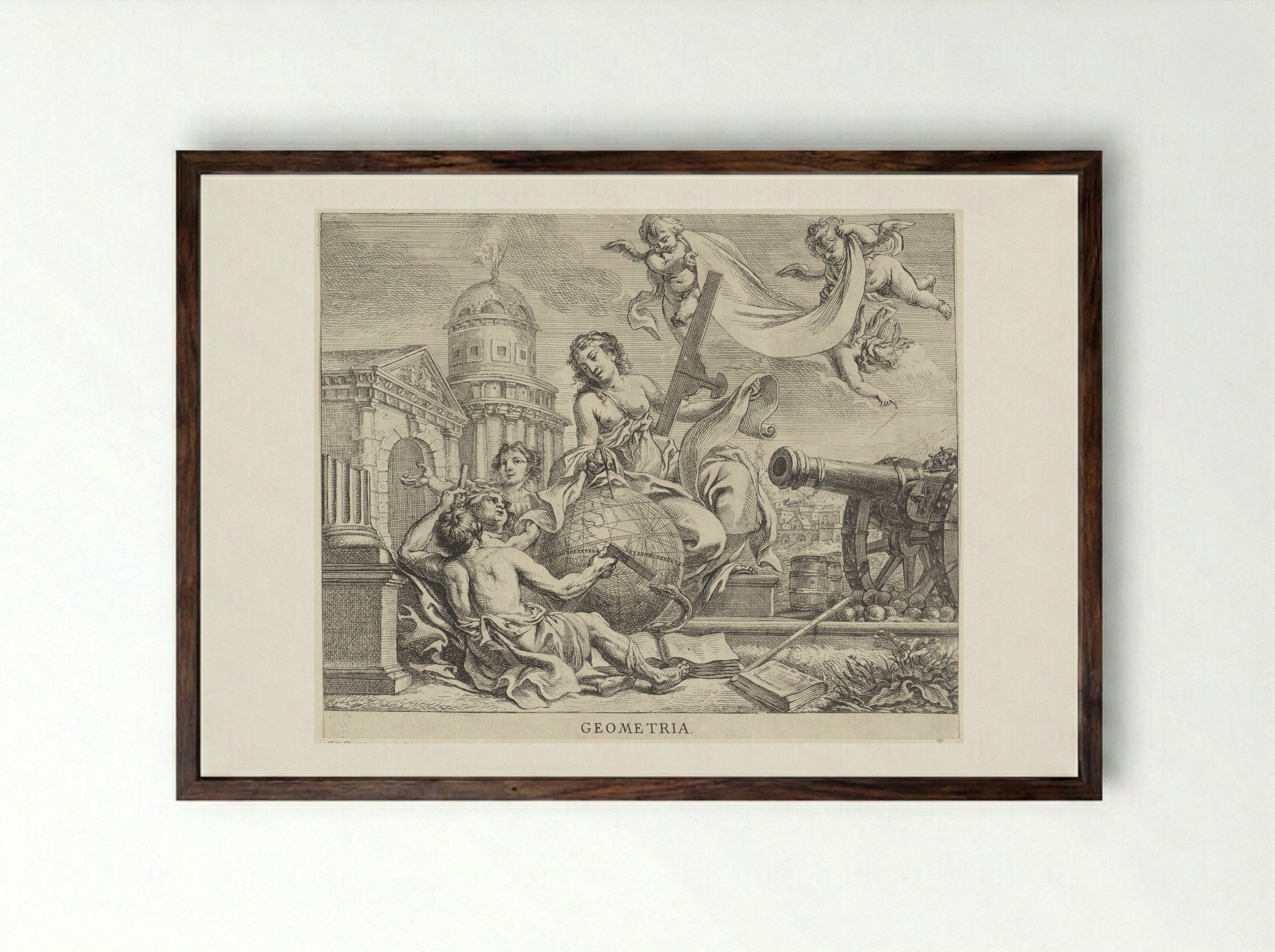 Geometria - Cornelis Schut (I) - Framed Print Dark Wood
