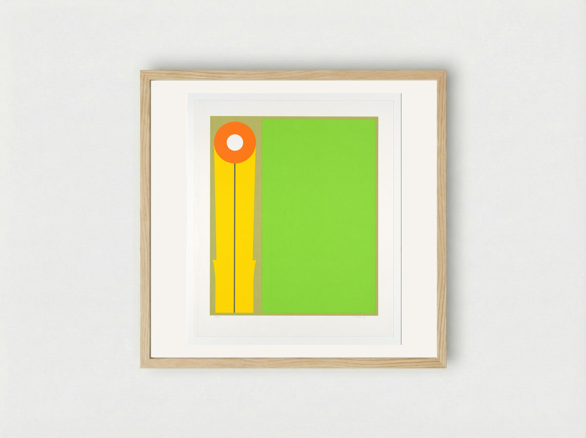 Geometrische compositie - Jan Roeland - Framed Print Wood