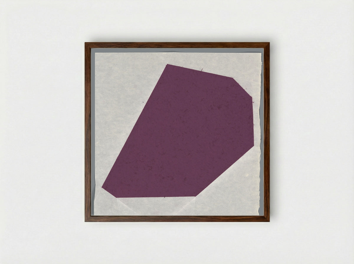 Geometrische vouwvormen - Maria van Elk - Framed Print Dark Wood