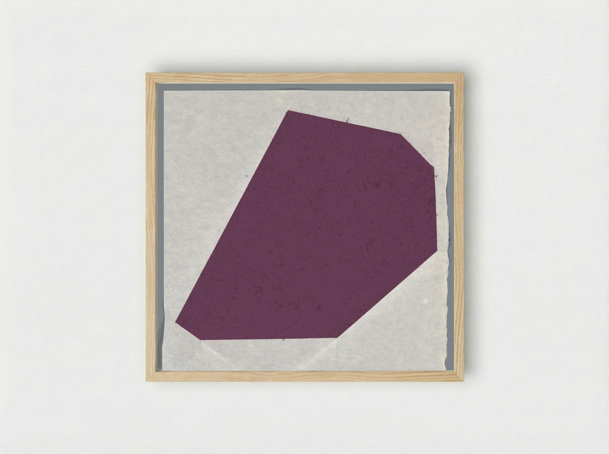 Geometrische vouwvormen - Maria van Elk - Framed Print Wood