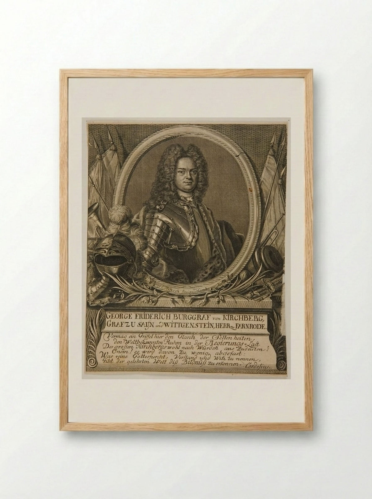 Georg Friderich, Burggraf von Kirchberg - Christian Fritzsch - Framed Print Wood