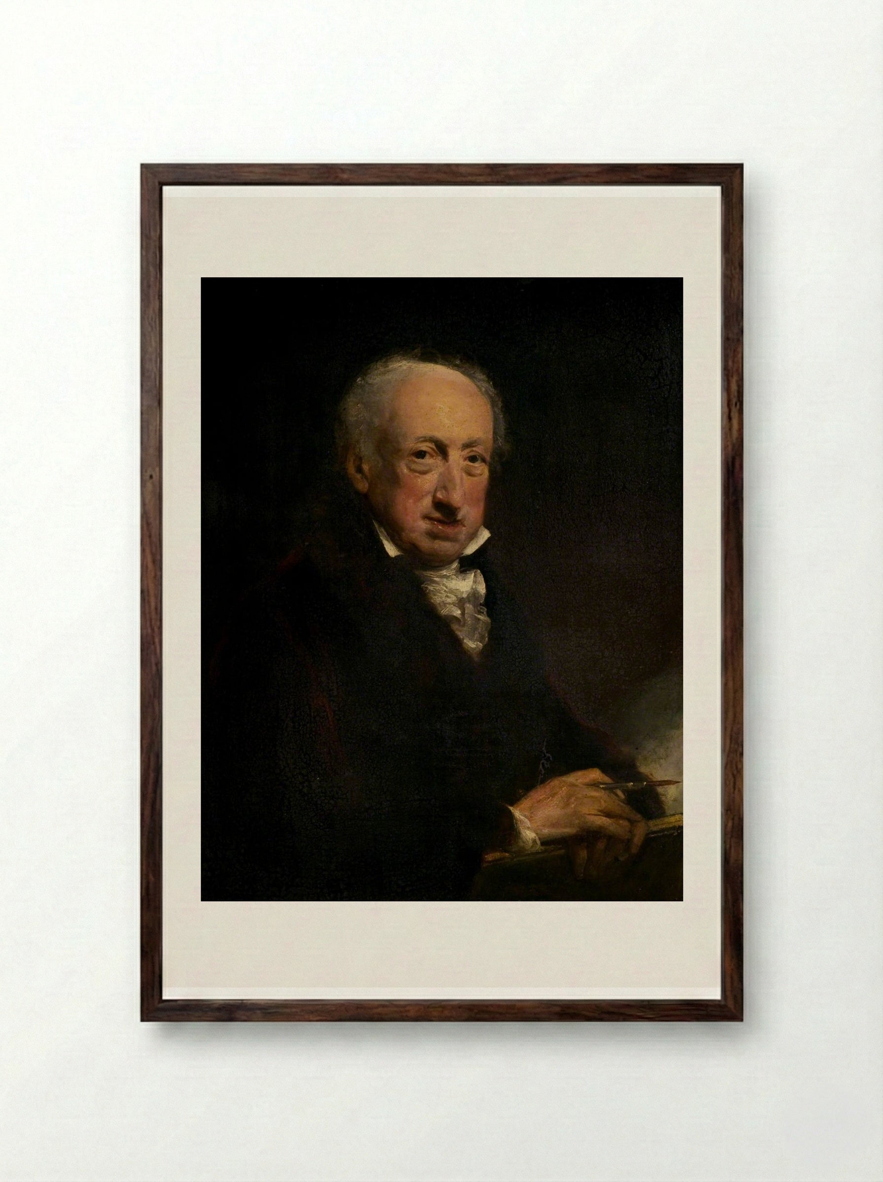 George Dance the Younger - John Jackson - Framed Print Dark Wood