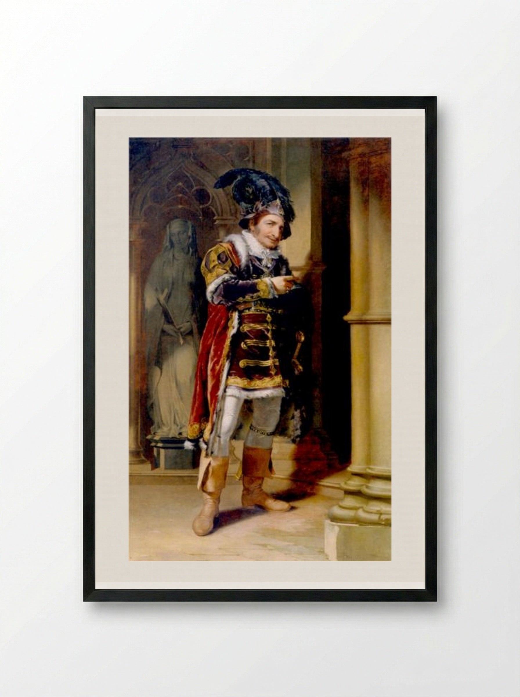 George Frederick Cooke in the Role of Richard III - Thomas Sully - Framed Print Black