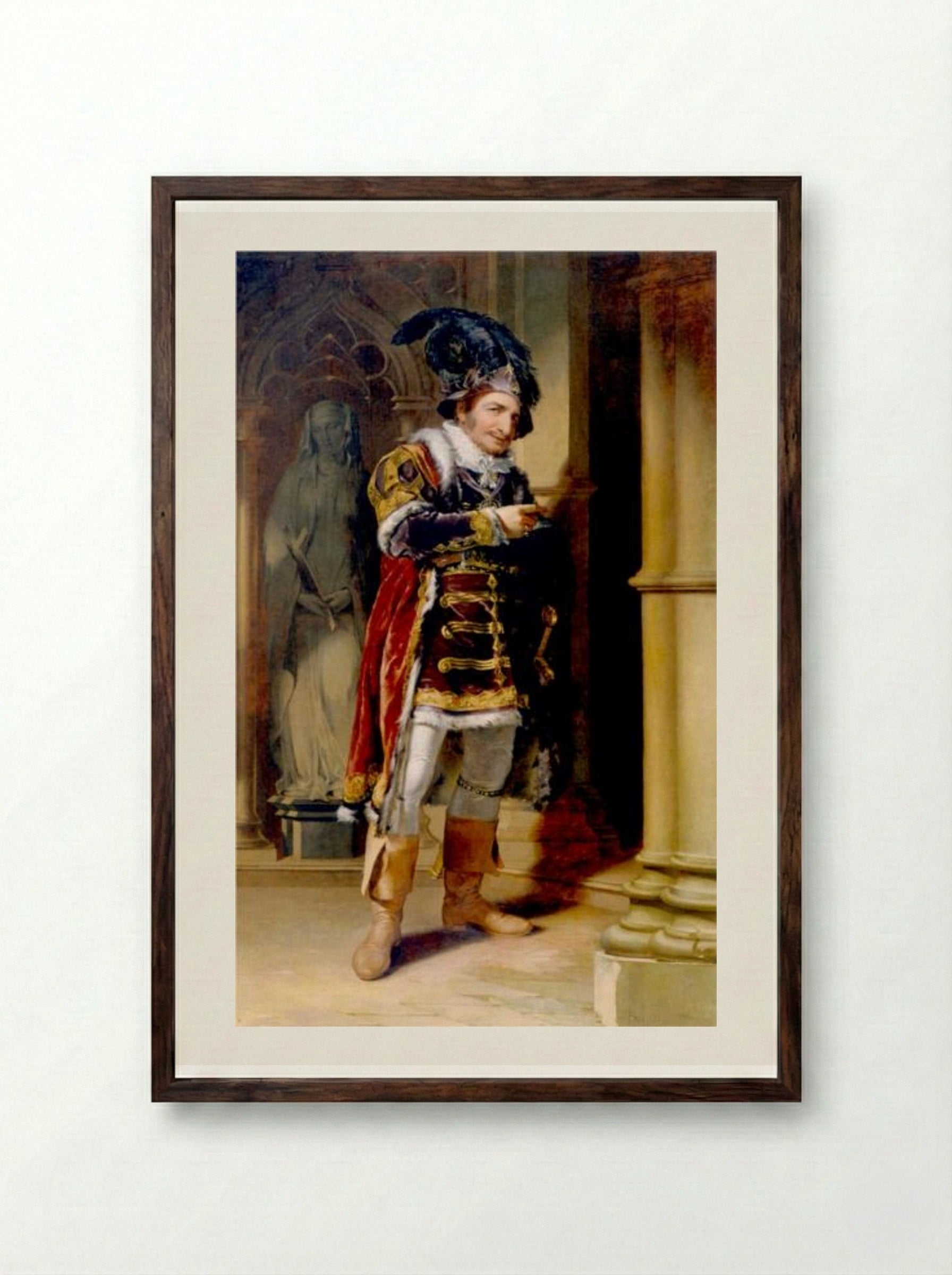 George Frederick Cooke in the Role of Richard III - Thomas Sully - Framed Print Dark Wood