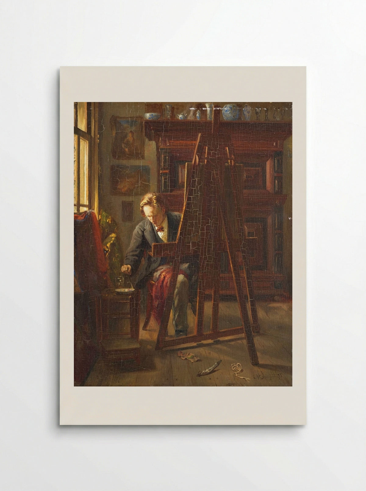 George Jan Hendrik Poggenbeek in his Studio - Theo Hanrath - Poster
