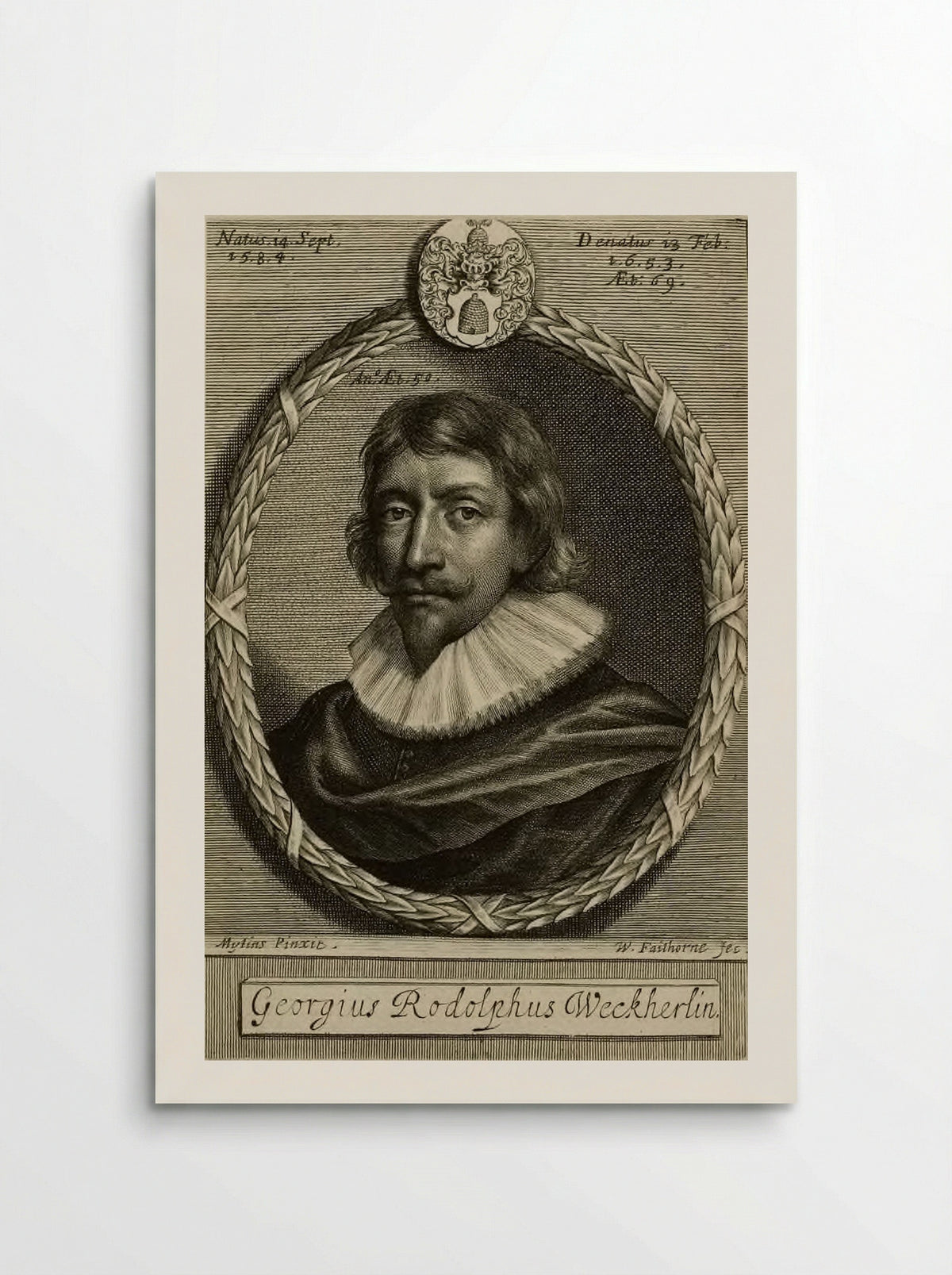George Rudolph Weckherlin - William Faithorne the Elder - Poster