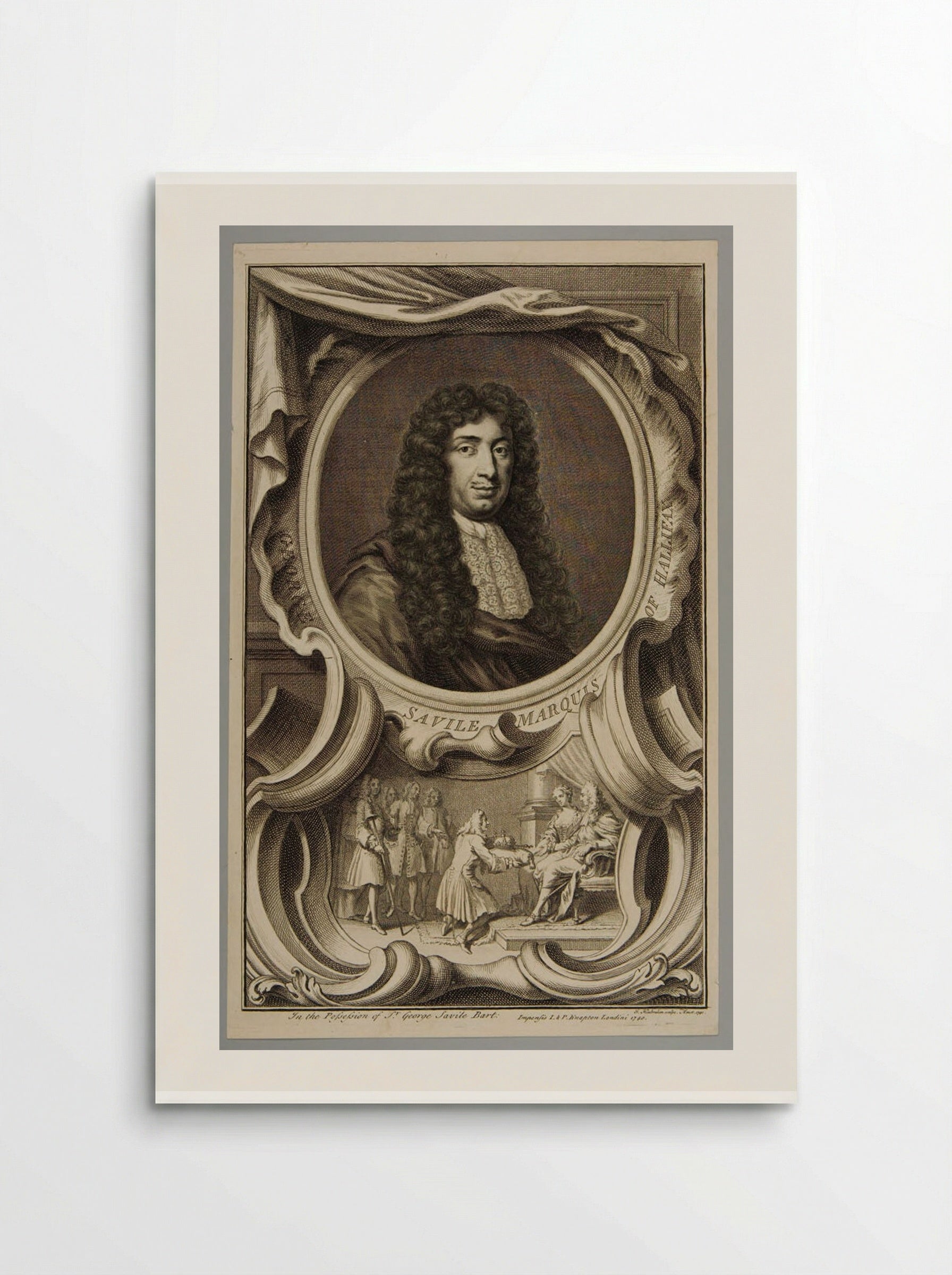 George Savile, 1st Marquess of Halifax - Jacobus Houbraken - Poster