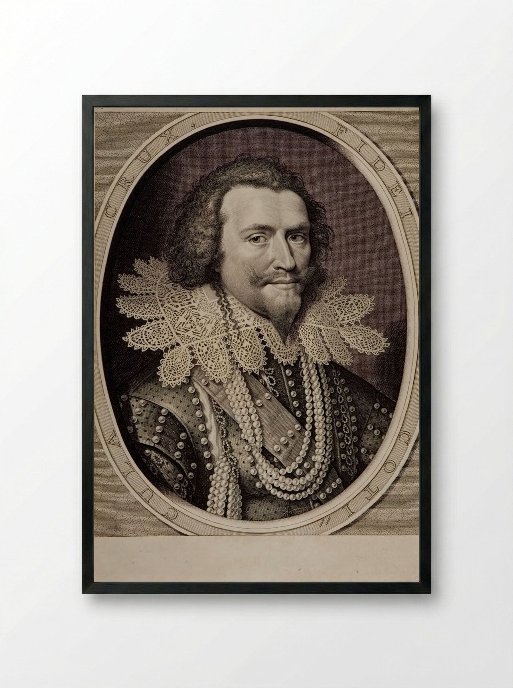George Villiers, 1st Duke of Buckingham - Willem Jacobszoon Delff - Framed Print Black