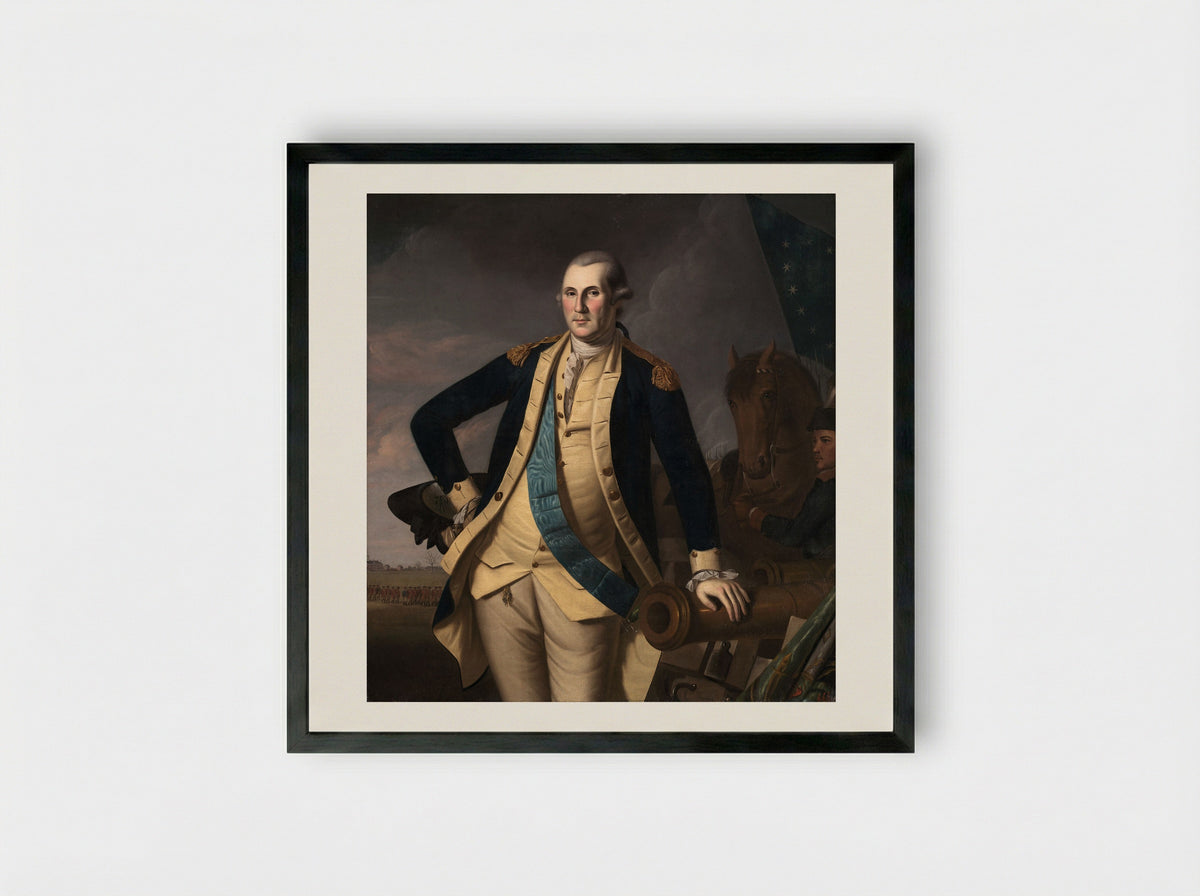 George Washington at Princeton - Charles Willson Peale - Framed Print Black
