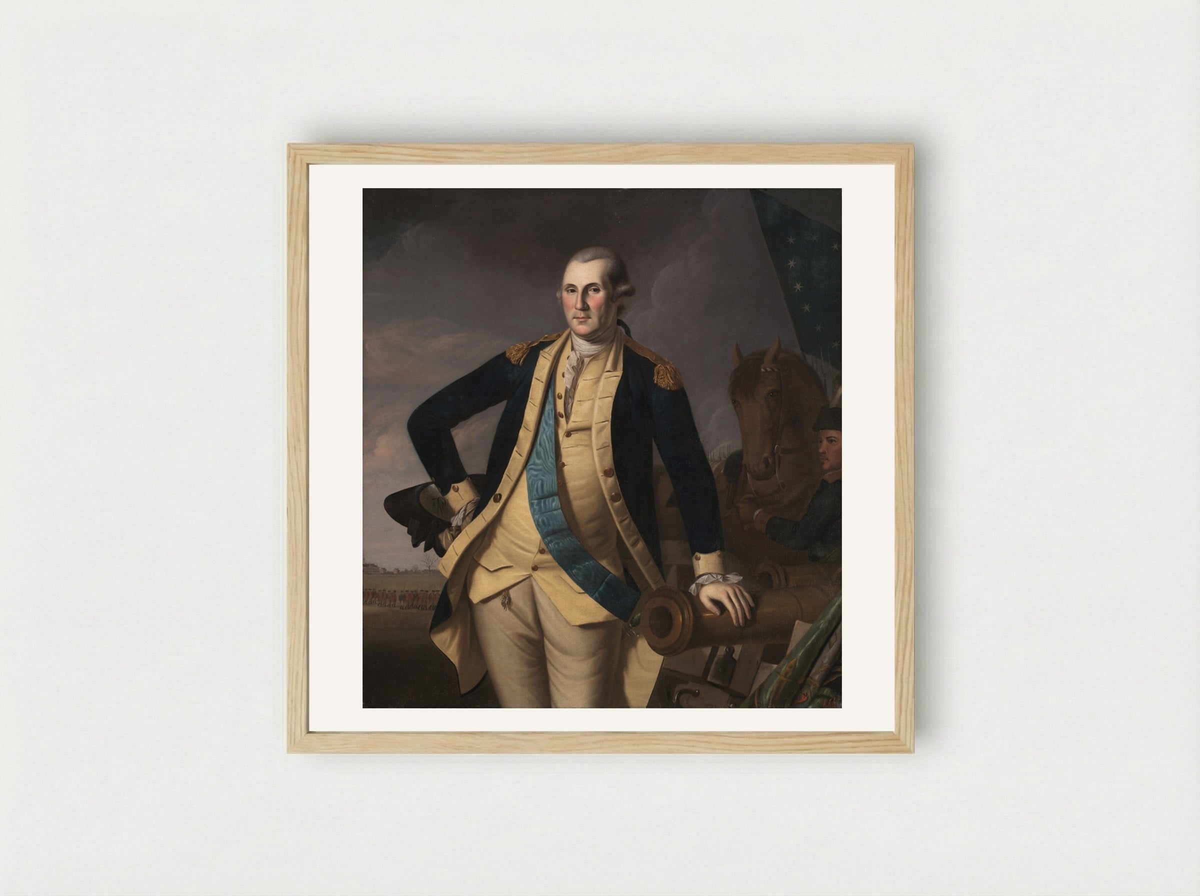 George Washington at Princeton - Charles Willson Peale - Framed Print Wood