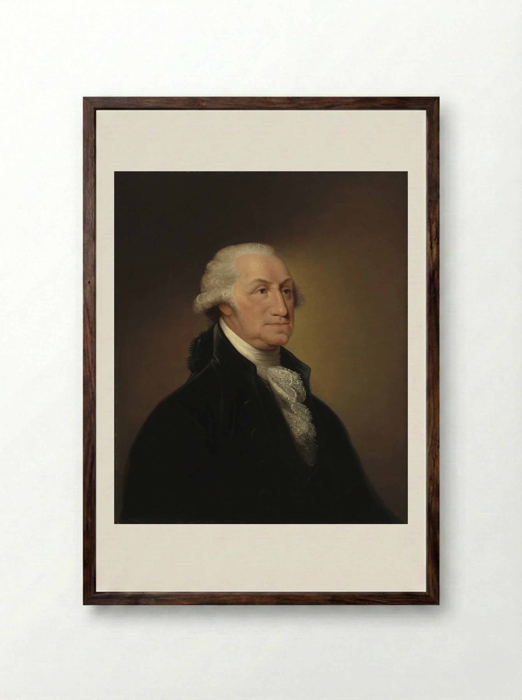 George Washington - Edward Savage - Framed Print Dark Wood