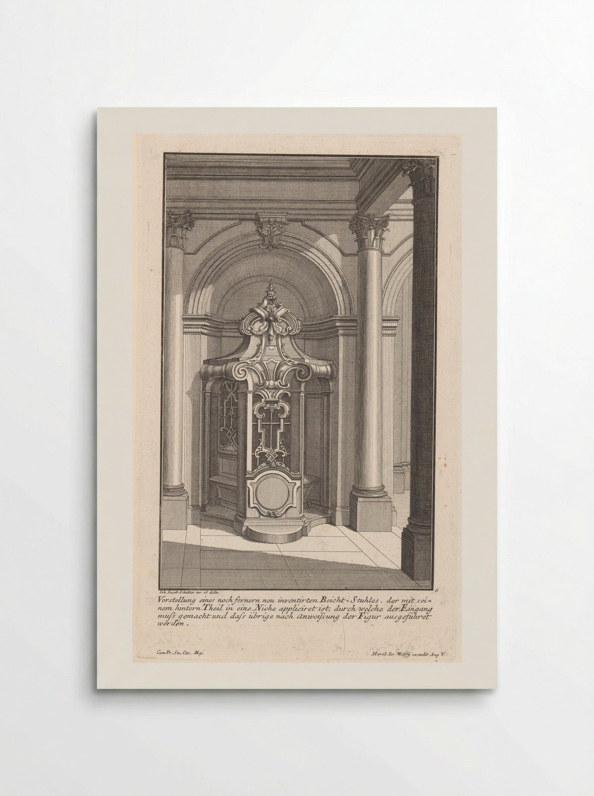 Geornamenteerde biechtstoel - Georg Lichtensteger - Poster