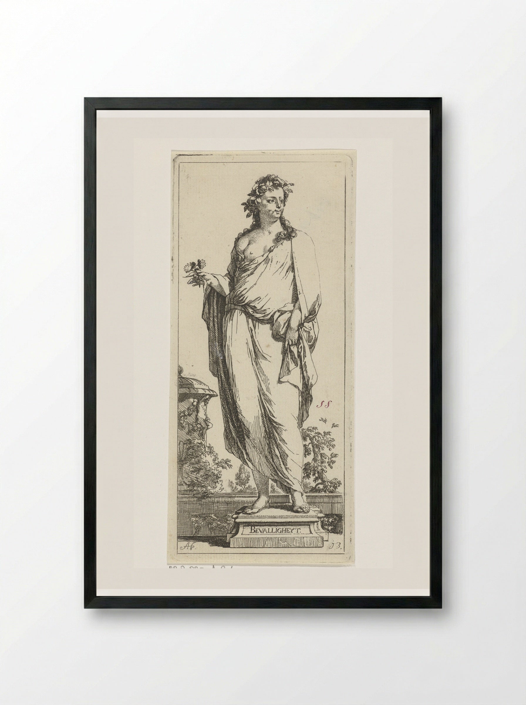Gepersonifieerde Bevalligheid - Leonard Schenk - Framed Print Black