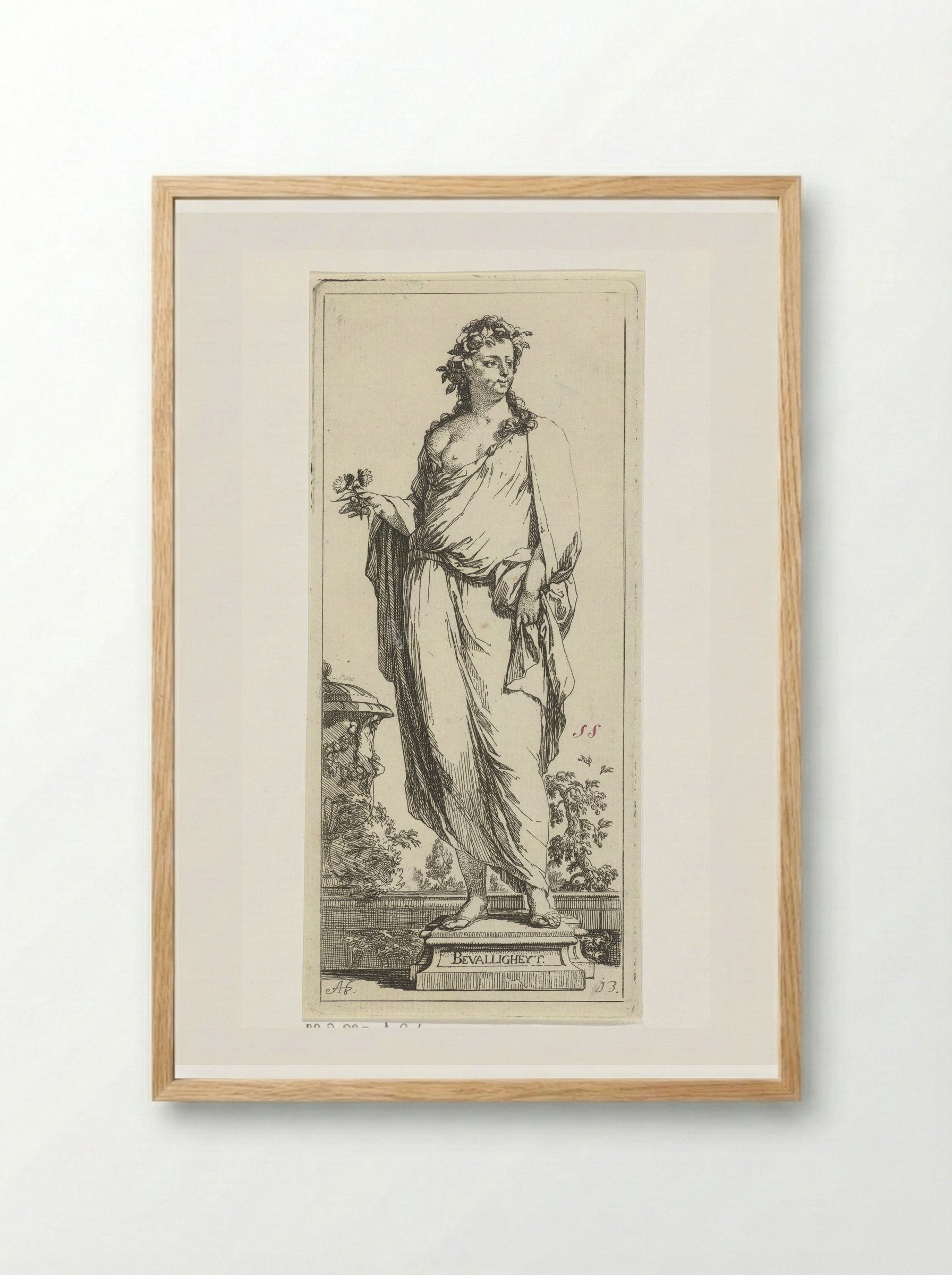 Gepersonifieerde Bevalligheid - Leonard Schenk - Framed Print Wood