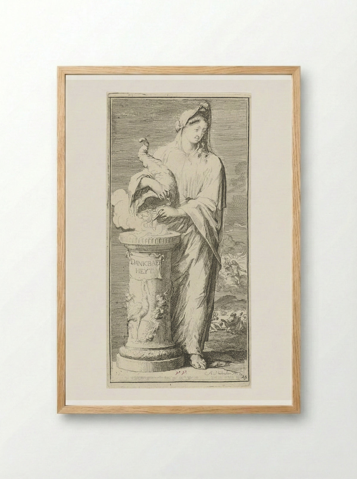 Gepersonifieerde Dankbaarheid - Leonard Schenk - Framed Print Wood