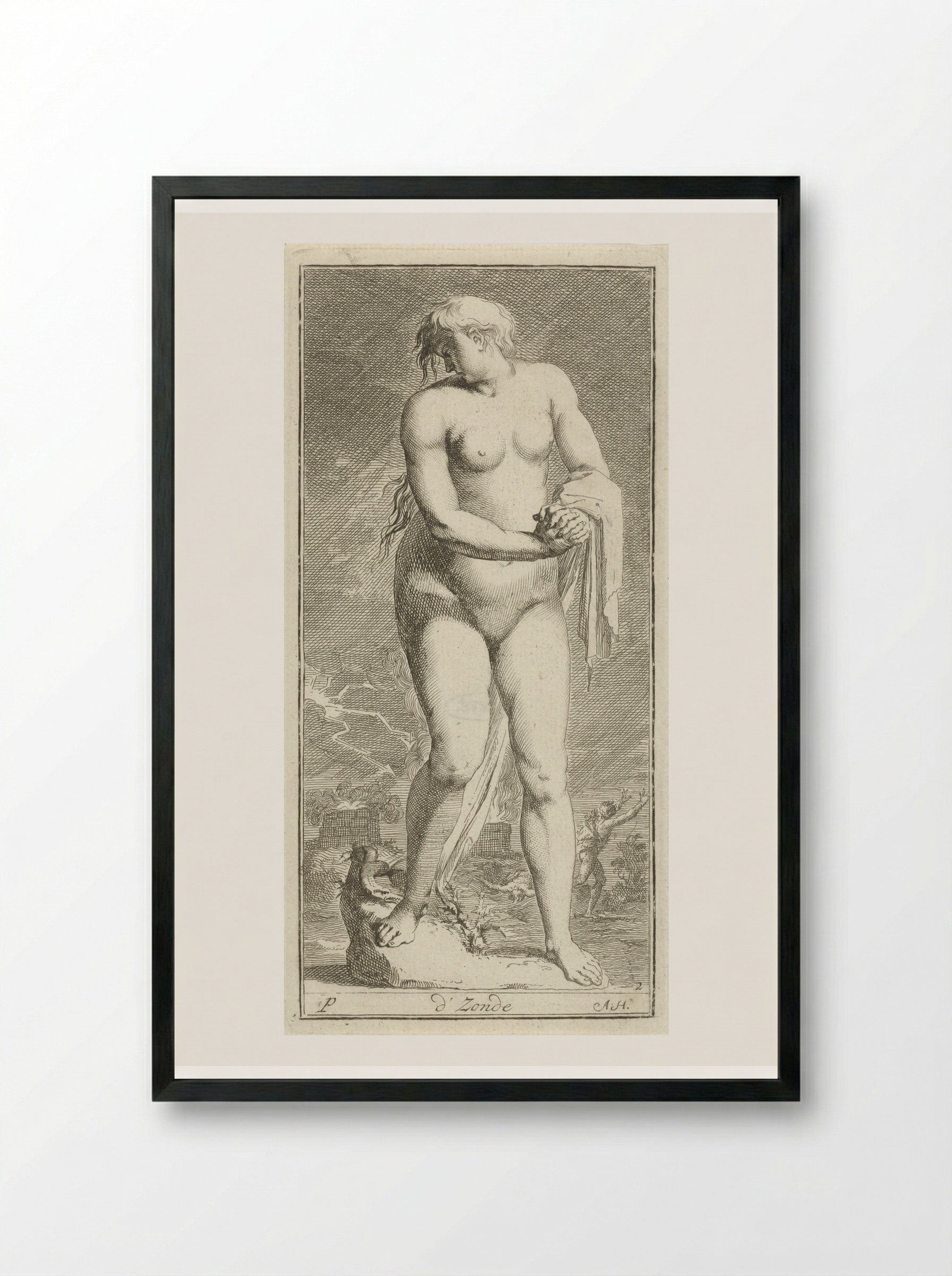 Gepersonifieerde Zonde - Leonard Schenk - Framed Print Black