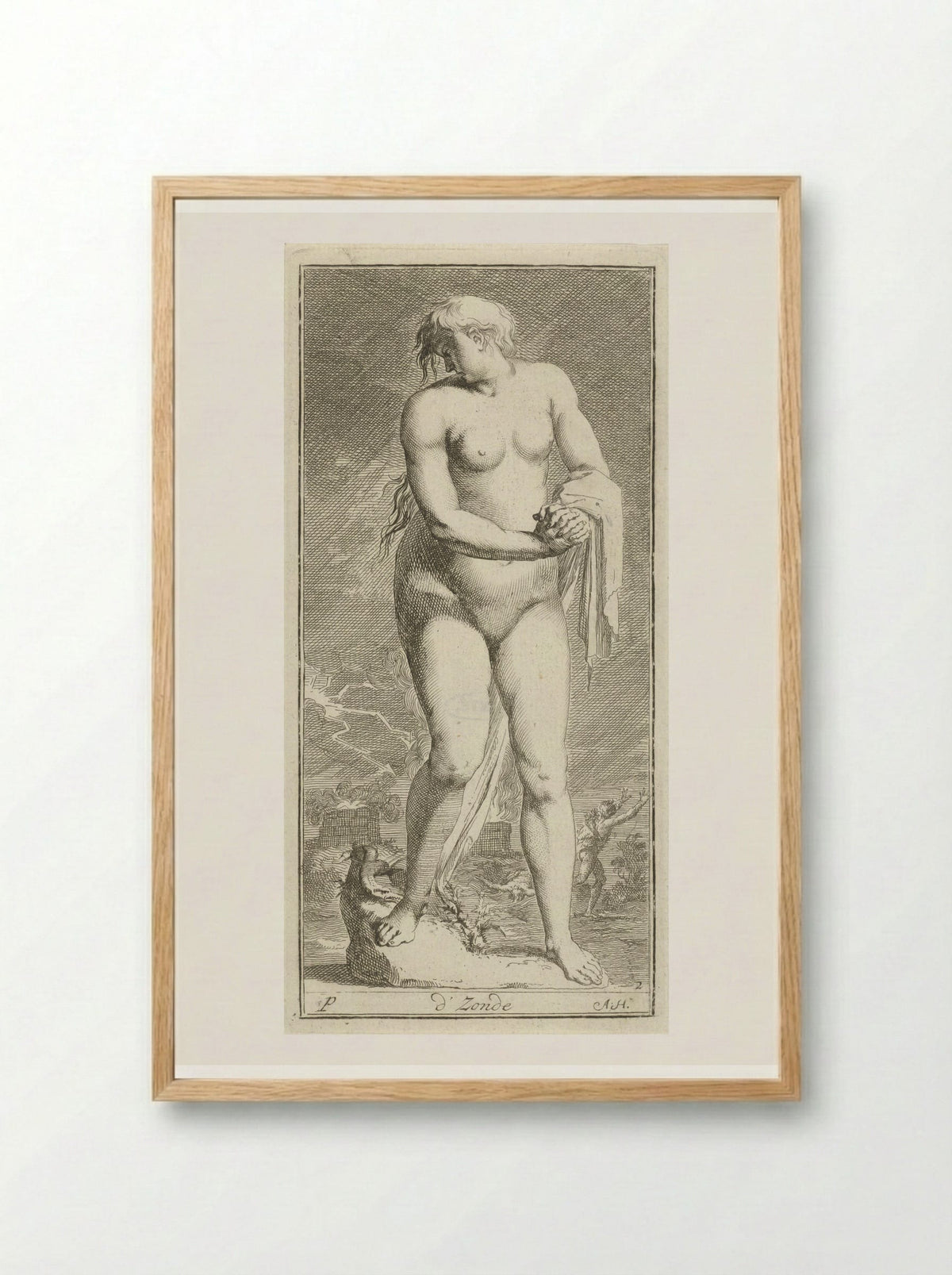 Gepersonifieerde Zonde - Leonard Schenk - Framed Print Wood