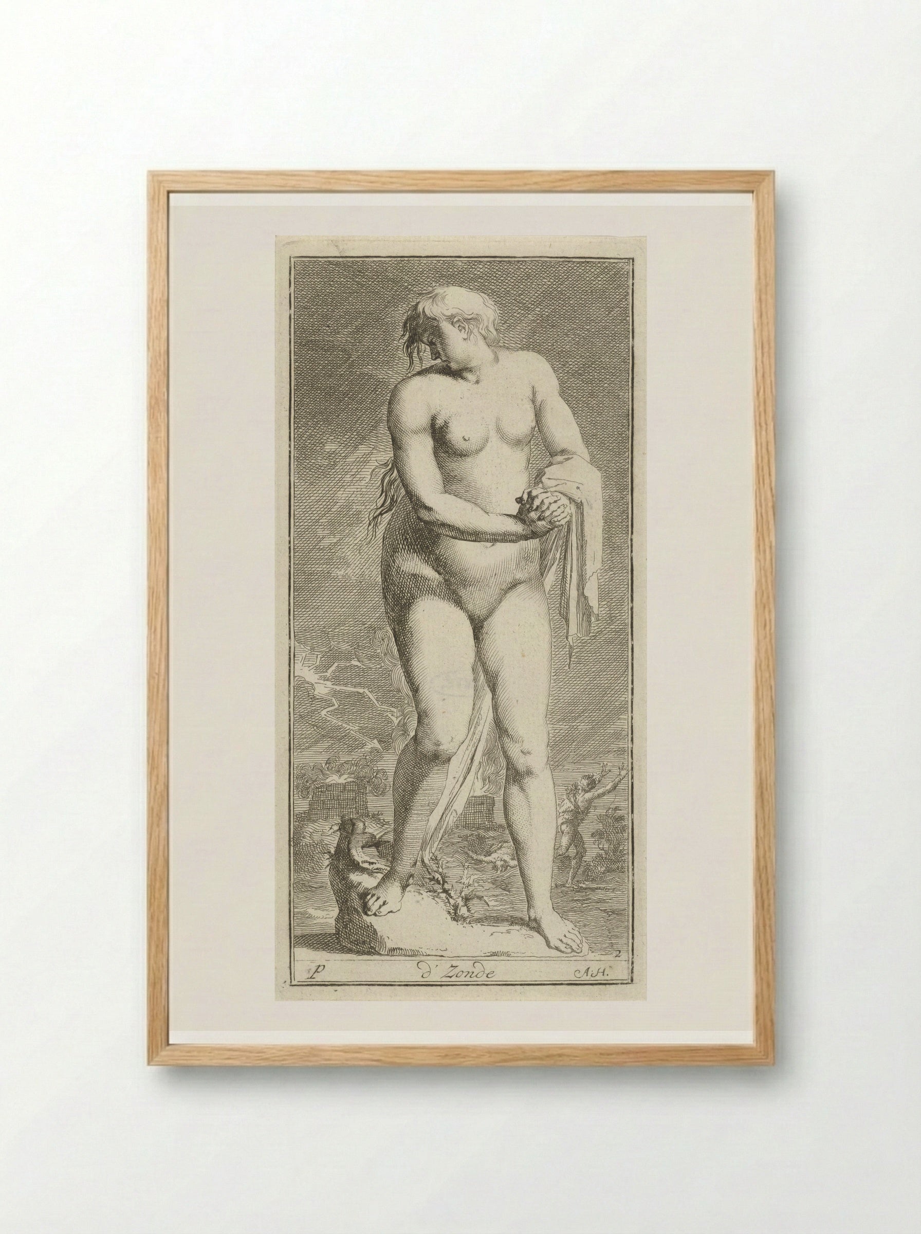 Gepersonifieerde Zonde - Leonard Schenk - Framed Print Wood