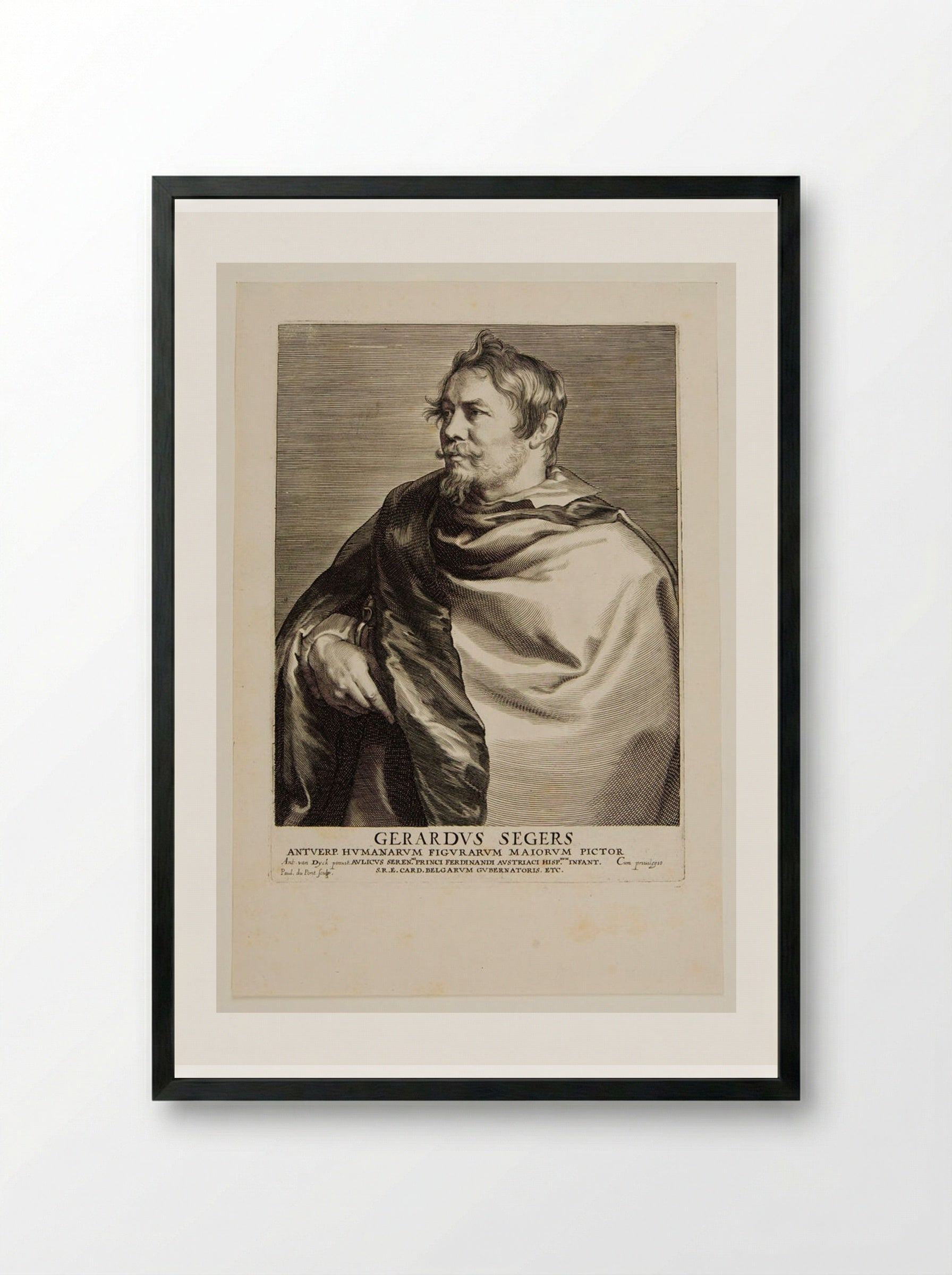 Gerard Seghers - Paulus Pontius - Framed Print Black