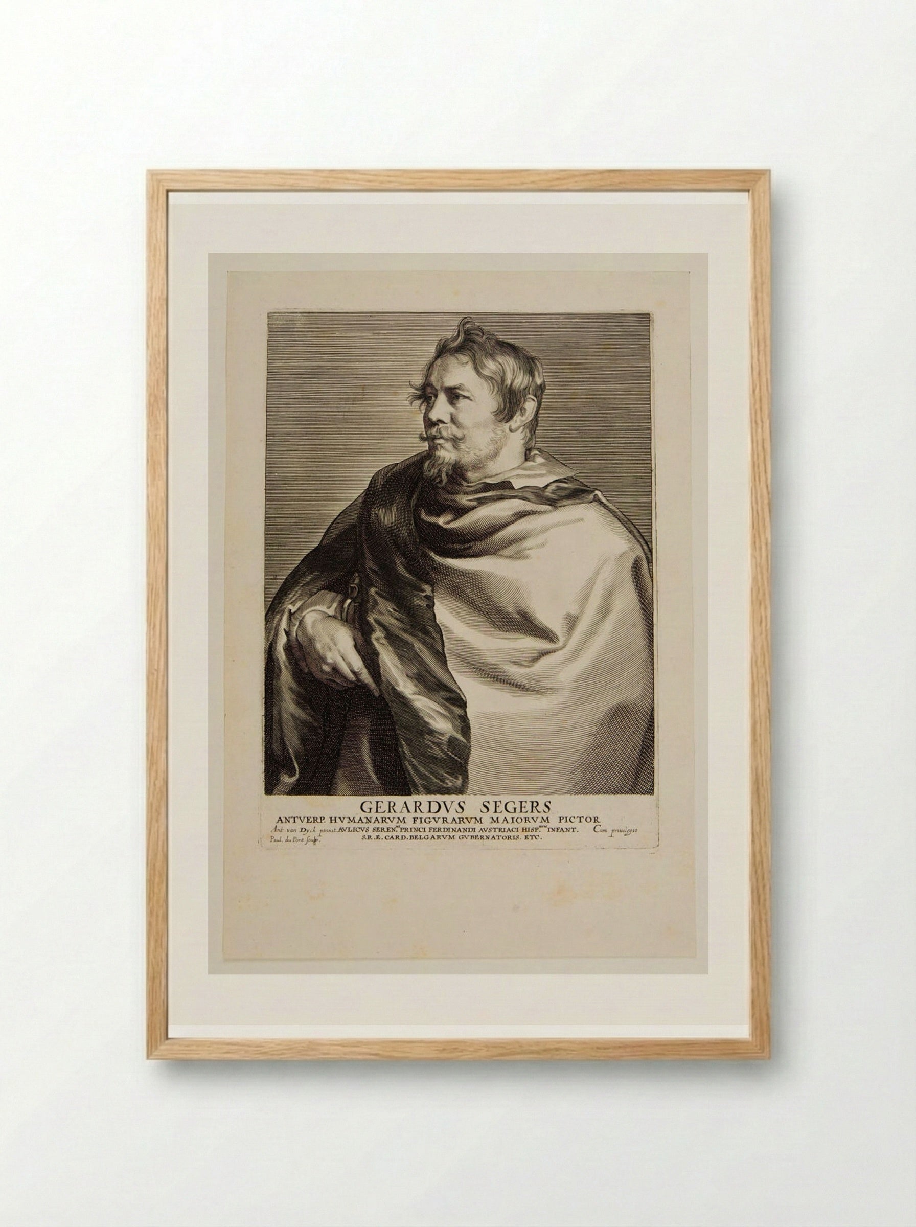 Gerard Seghers - Paulus Pontius - Framed Print Wood