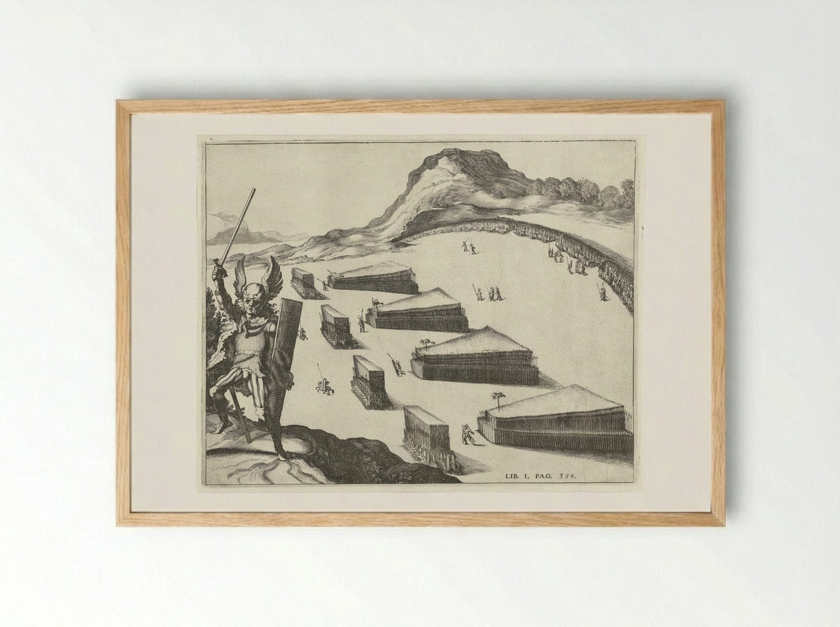 Germaanse legertroepen - Simon Frisius - Framed Print Wood
