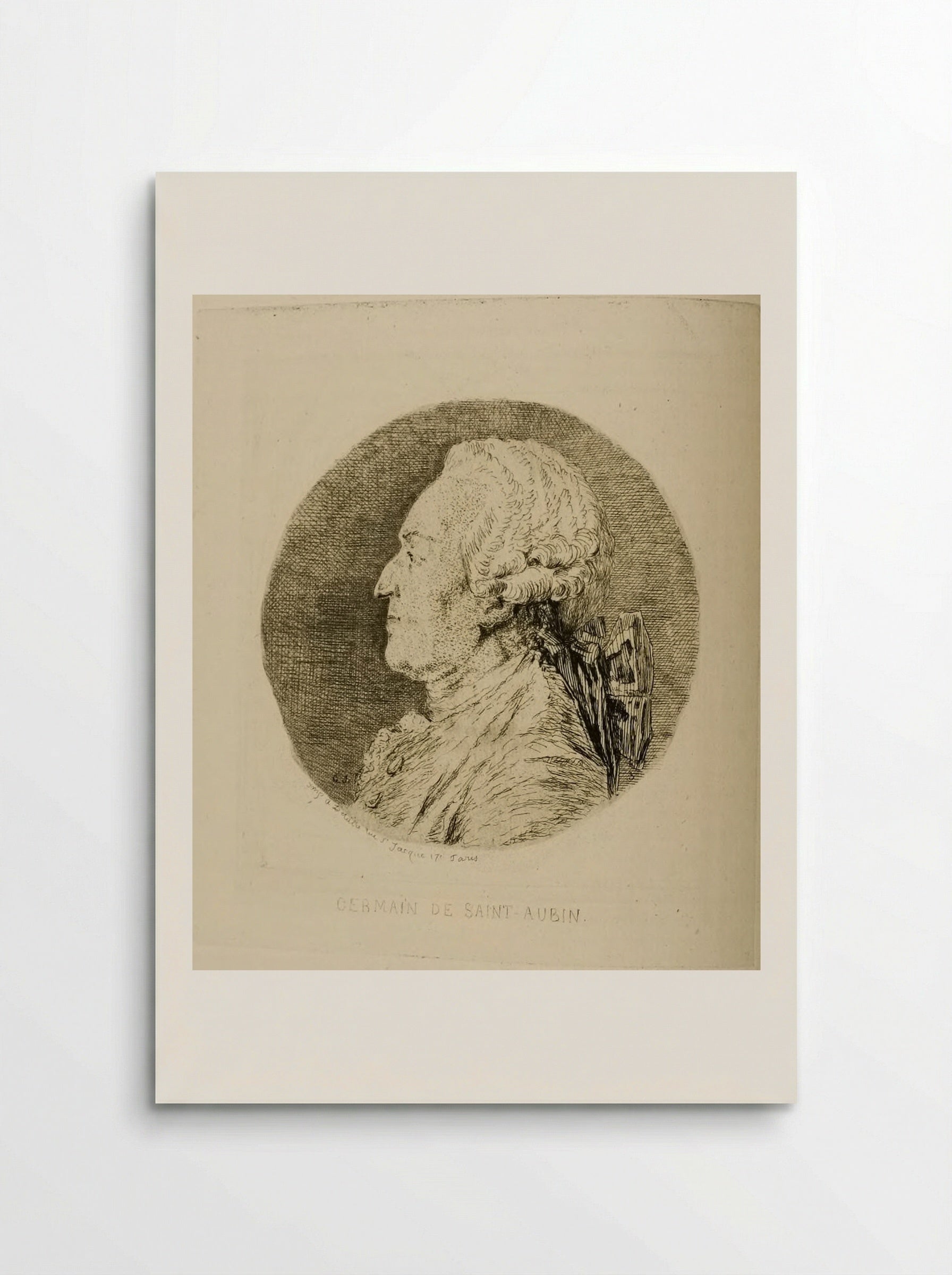 Germain de Saint-Aubin - Jules de Goncourt - Poster