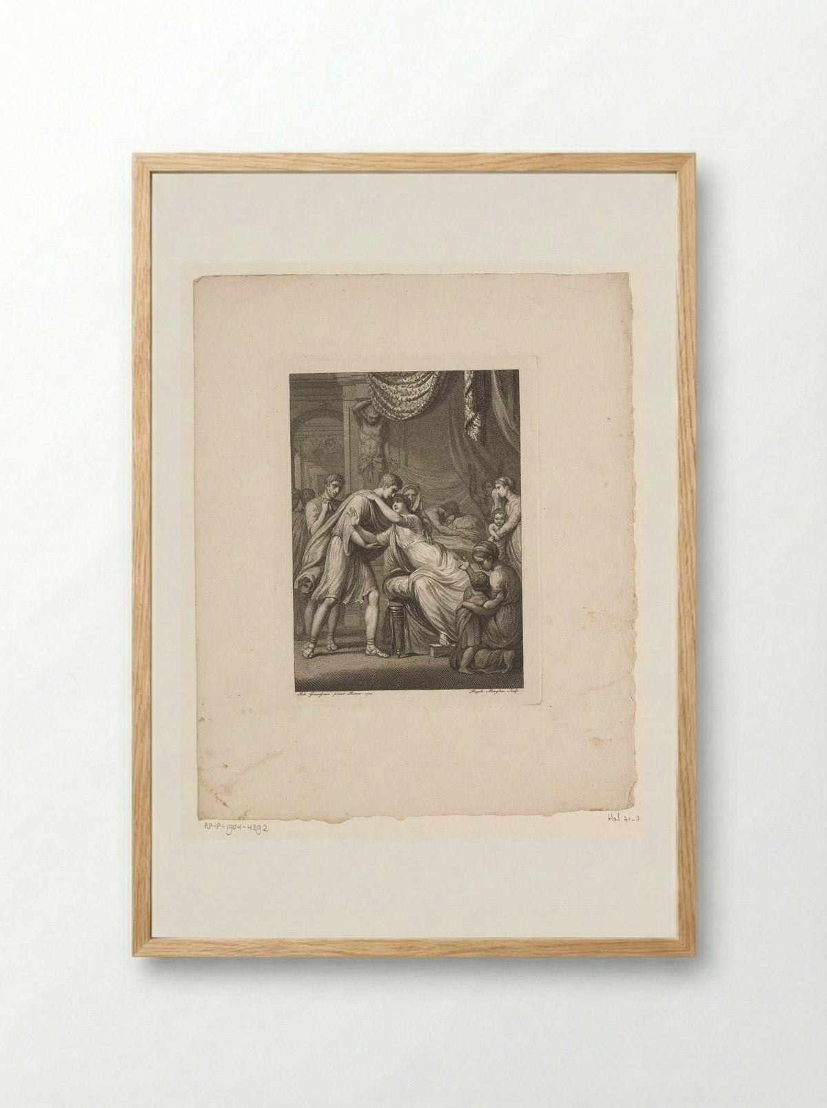 Germanicus Taking Leave of Agrippina - Raffaello Morghen - Framed Print Wood