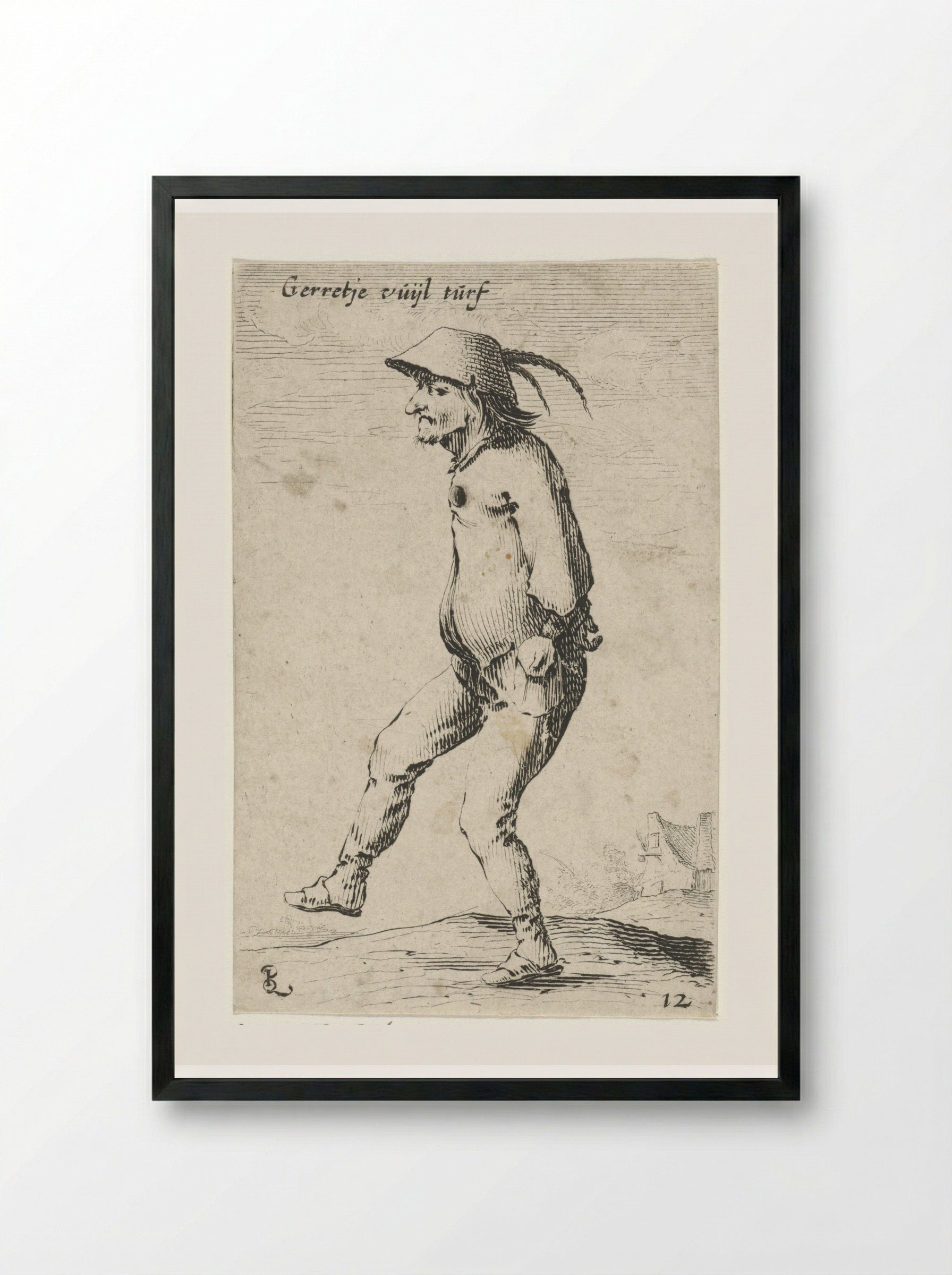 Gerretje Vuyl Turf - Salomon Savery - Framed Print Black