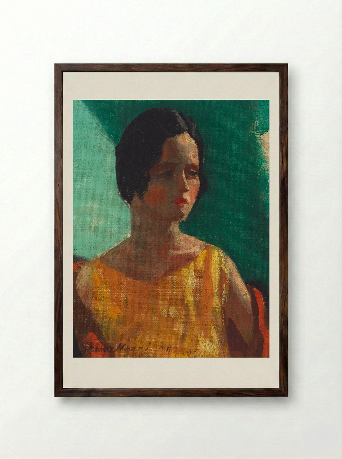 Gertrude Vanderbilt Whitney - Robert Henri - Framed Print Dark Wood