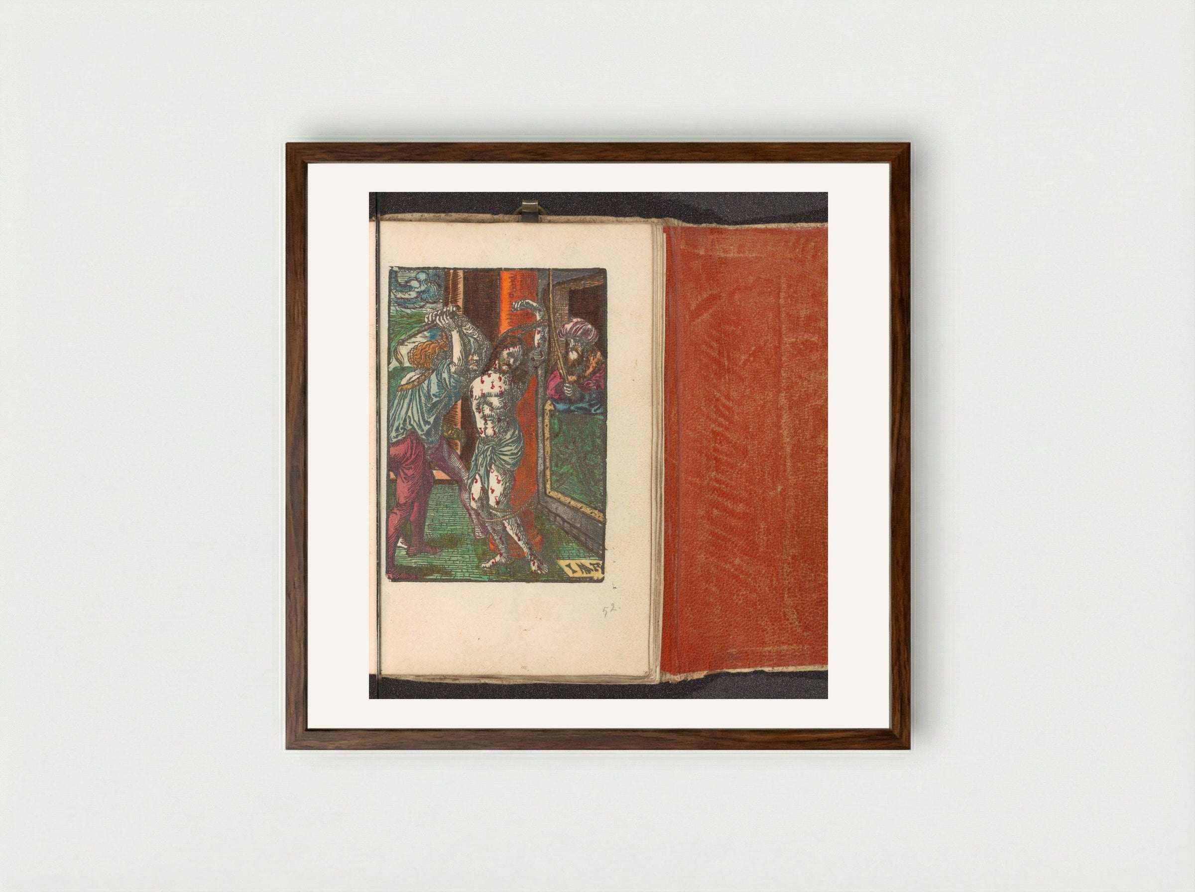 Geseling (The Flagellation of Christ) - Doen Pietersz. - Framed Print Dark Wood