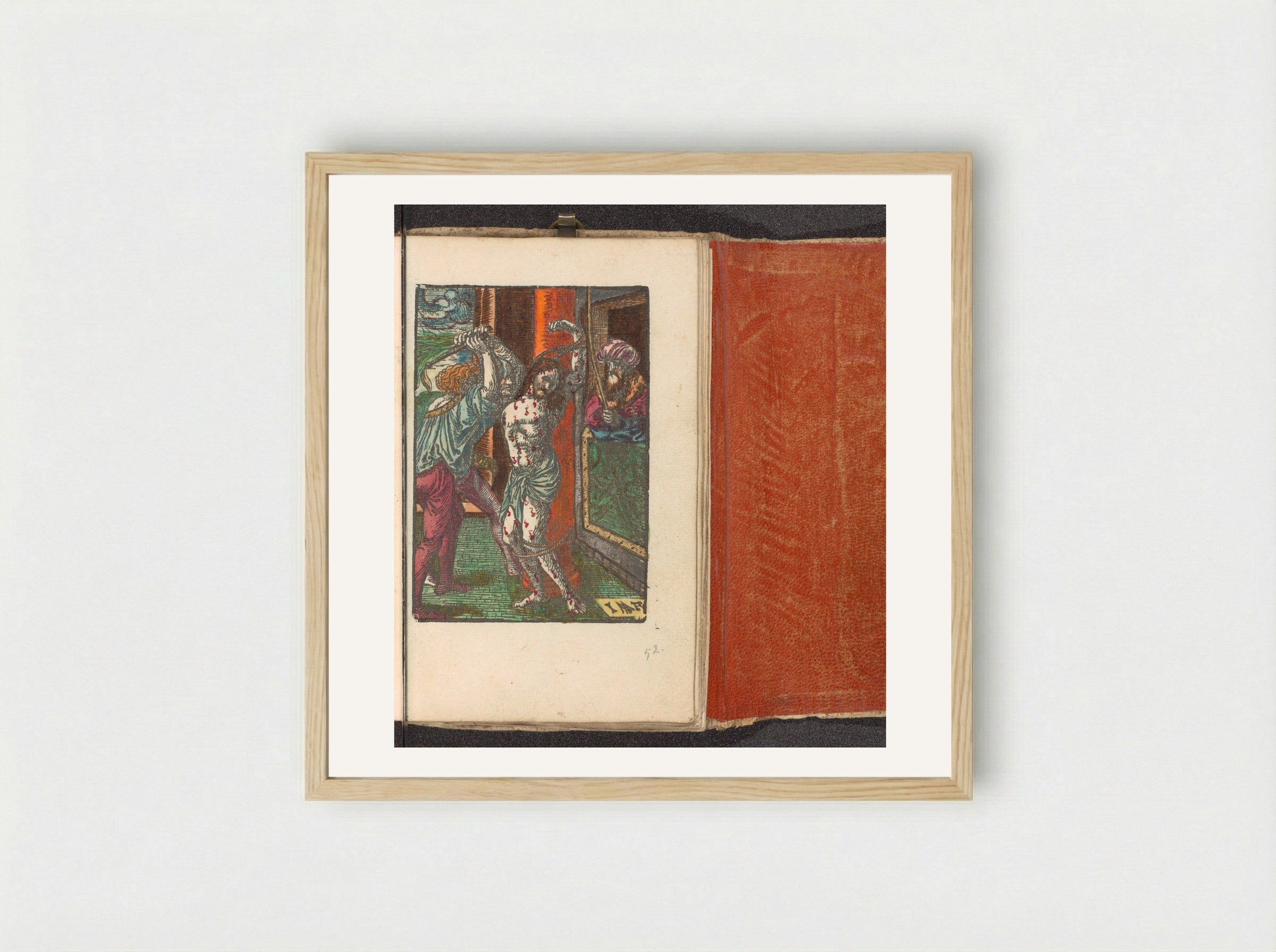 Geseling (The Flagellation of Christ) - Doen Pietersz. - Framed Print Wood
