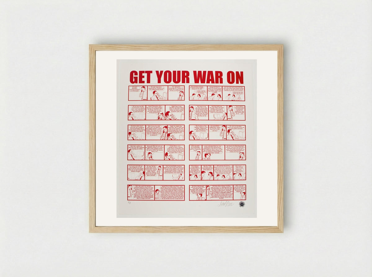Get Your War On - David Rees - Framed Print Wood