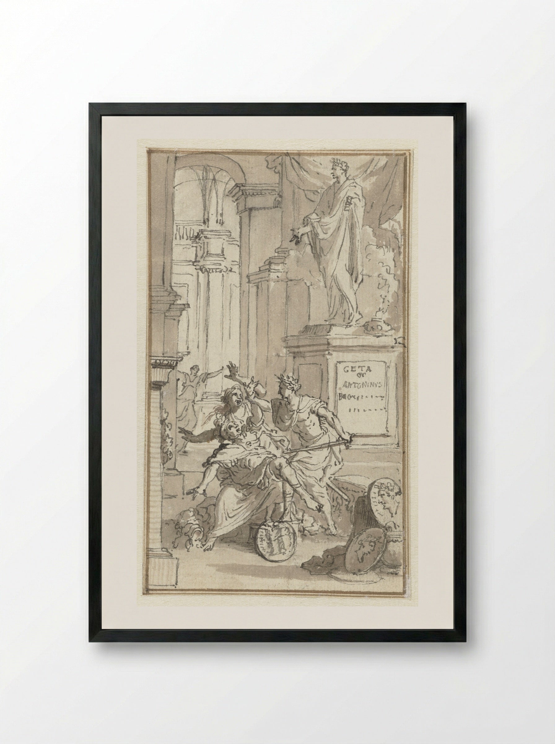 Geta of Antoninus - Jan Goeree - Framed Print Black