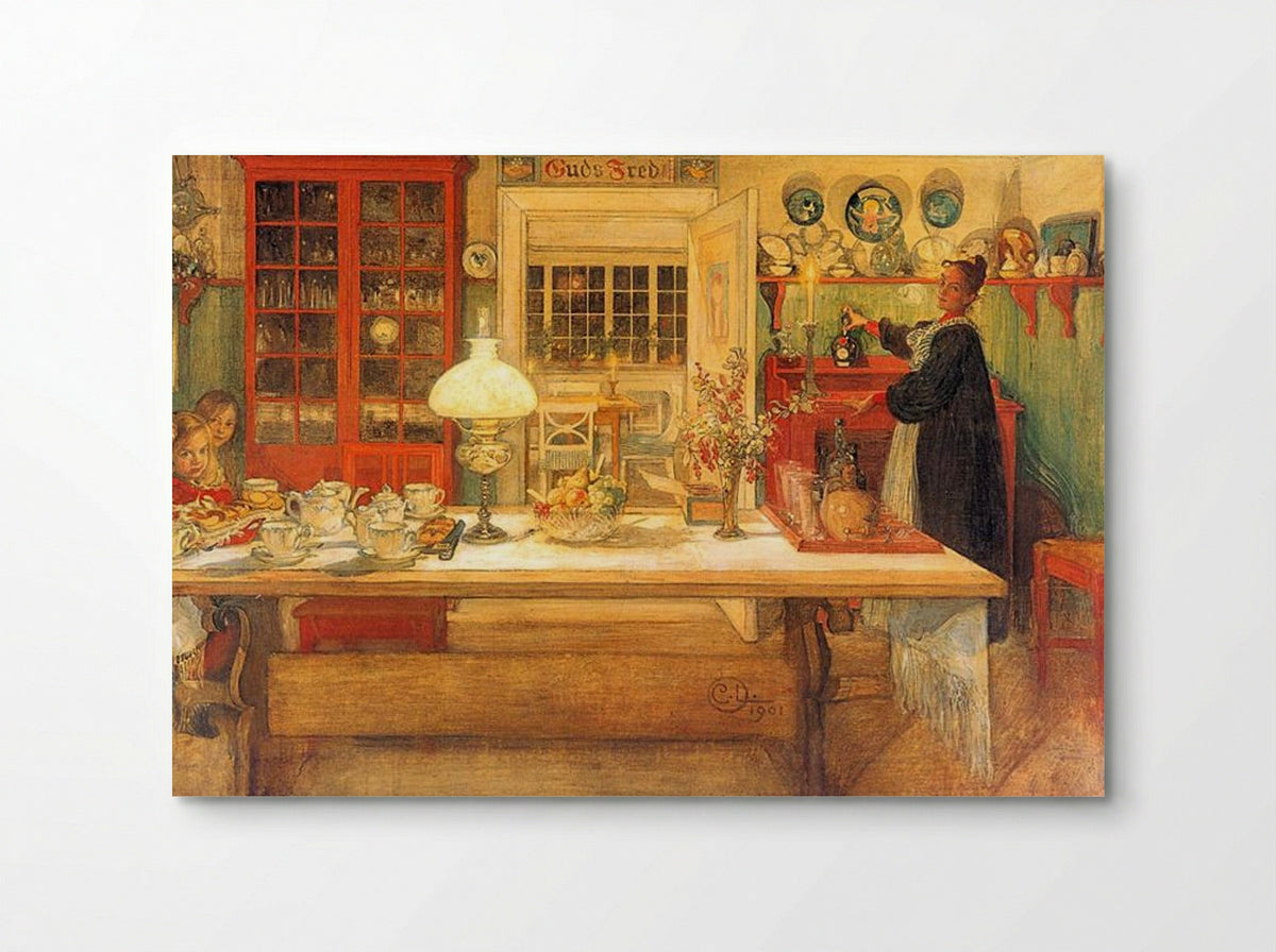 Getting Ready for a Game - Carl Larsson - Poster