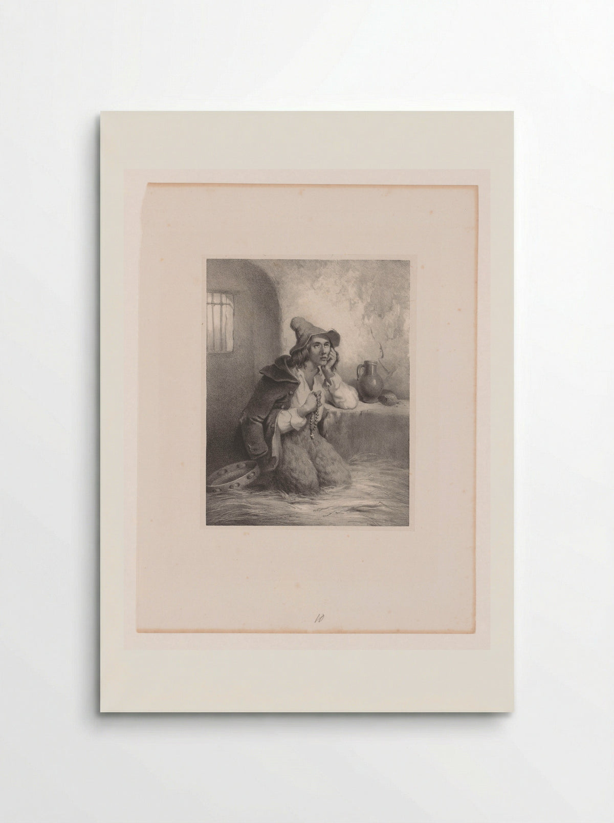 Gevangene met rozenkrans in zijn hand - Desiré Oscar Léopold von Franckenberg en Proschlitz - Poster