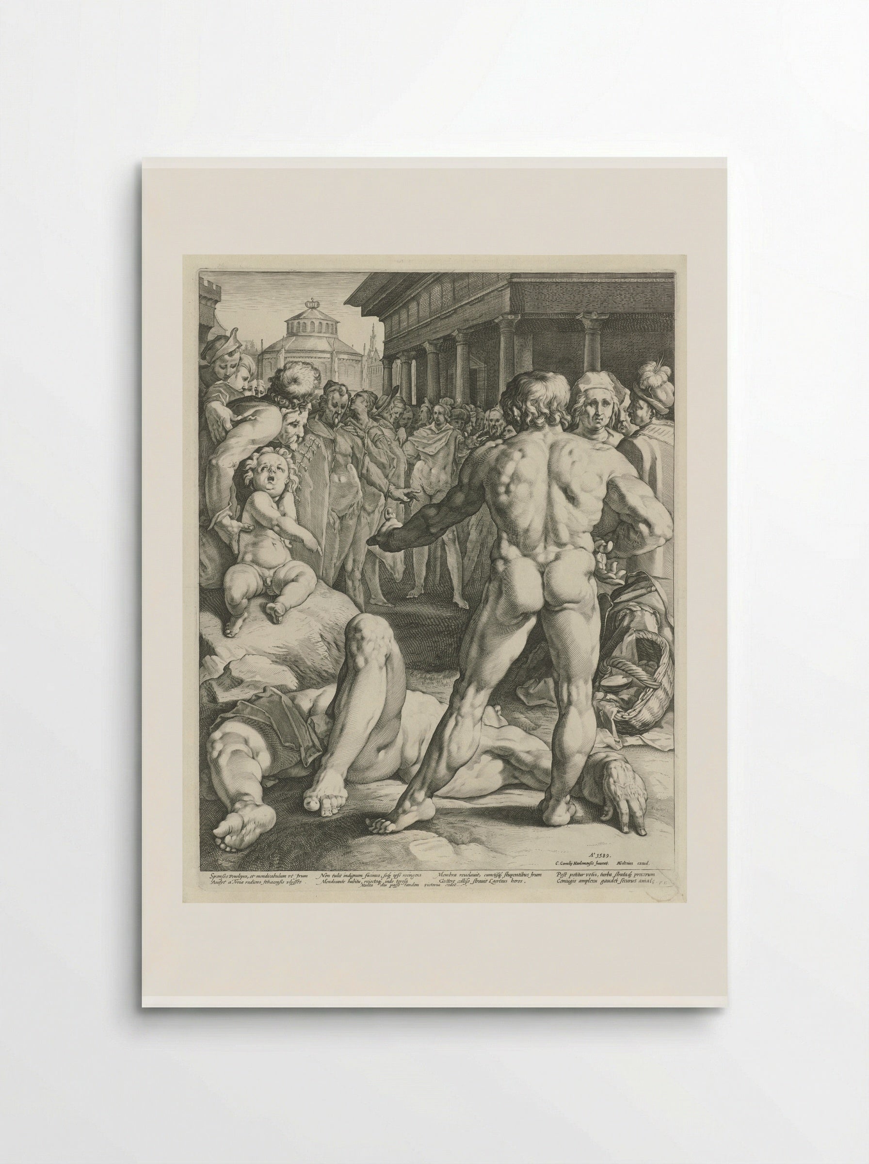 Gevecht tussen Odysseus en Irus - Jan Harmensz. Muller - Poster