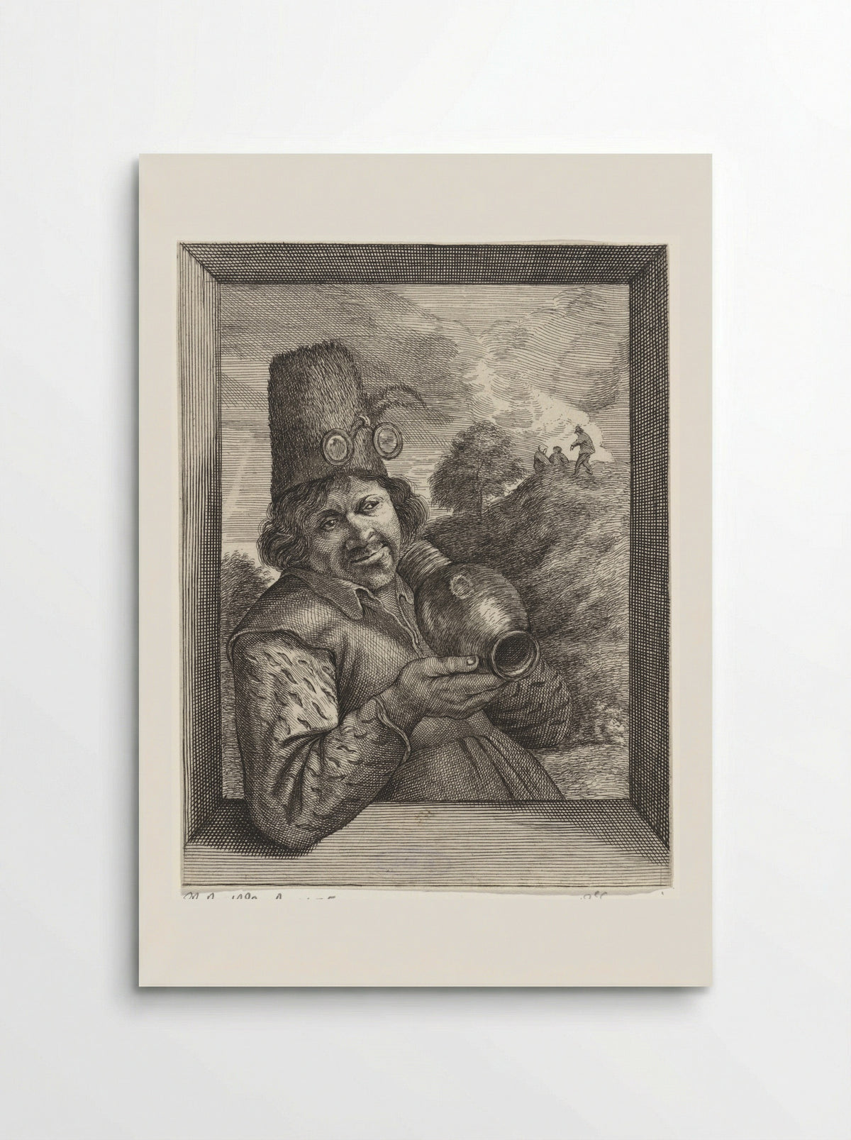 Gezicht (Man with a Jug) - Conrad Lauwers - Poster