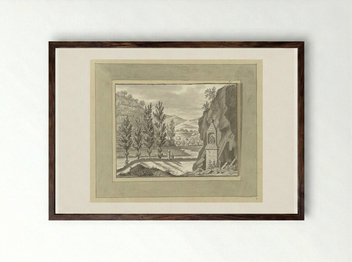 Gezicht bij Oberhademar in 't Nassausche - Ernst Willem Jan Bagelaar - Framed Print Dark Wood