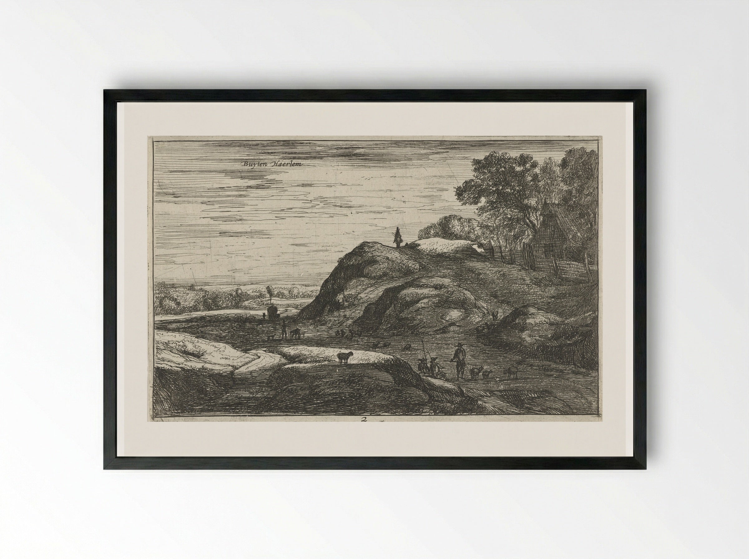 Gezicht buiten Haarlem - Roelant Roghman - Framed Print Black