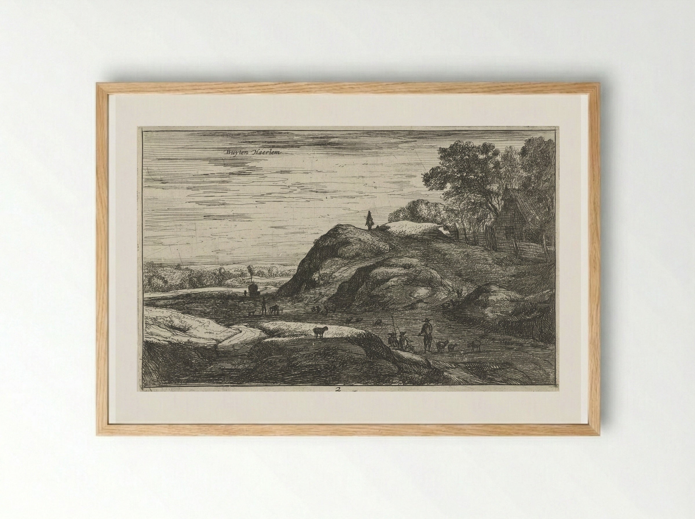 Gezicht buiten Haarlem - Roelant Roghman - Framed Print Wood
