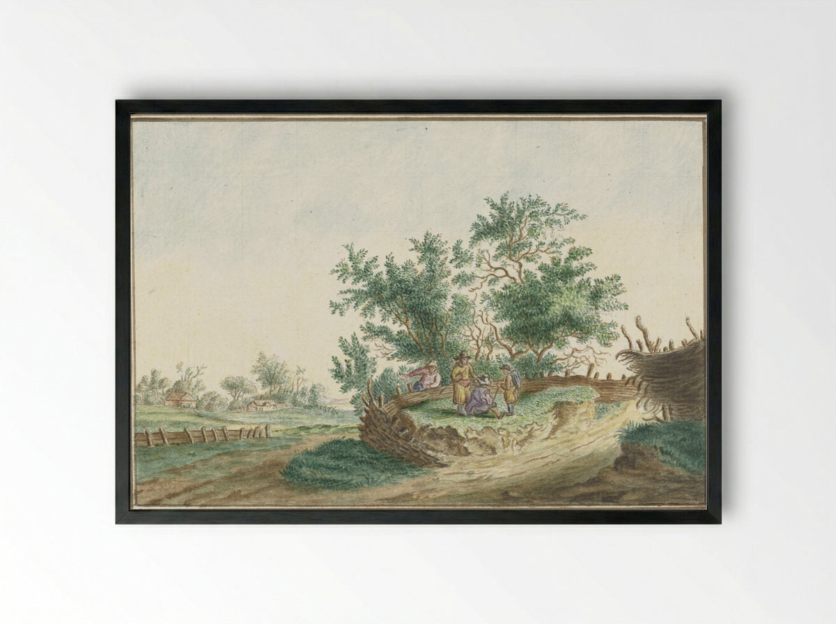 Gezicht in Gelderland - Pieter Remmers - Framed Print Black