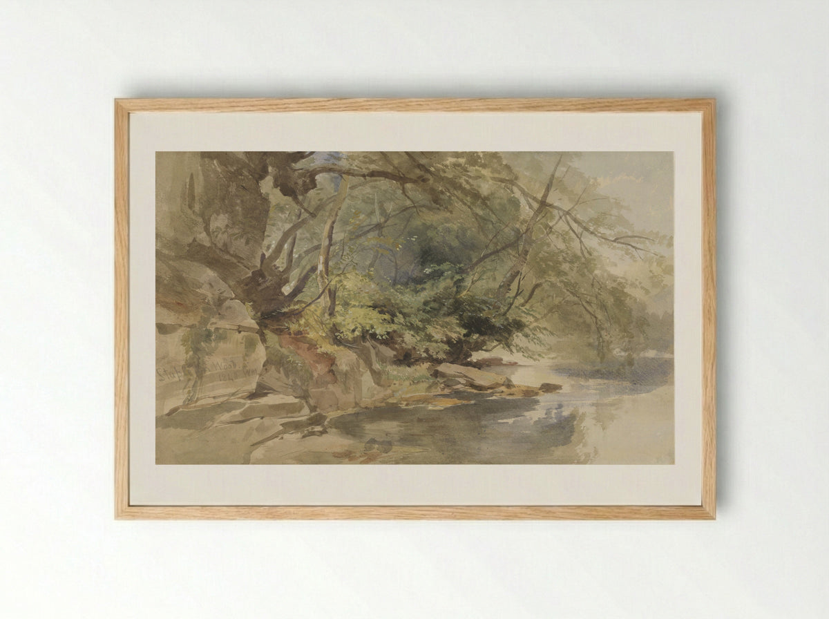 Gezicht in Stapleton Wood, bij Bristol - William James Muller - Framed Print Wood
