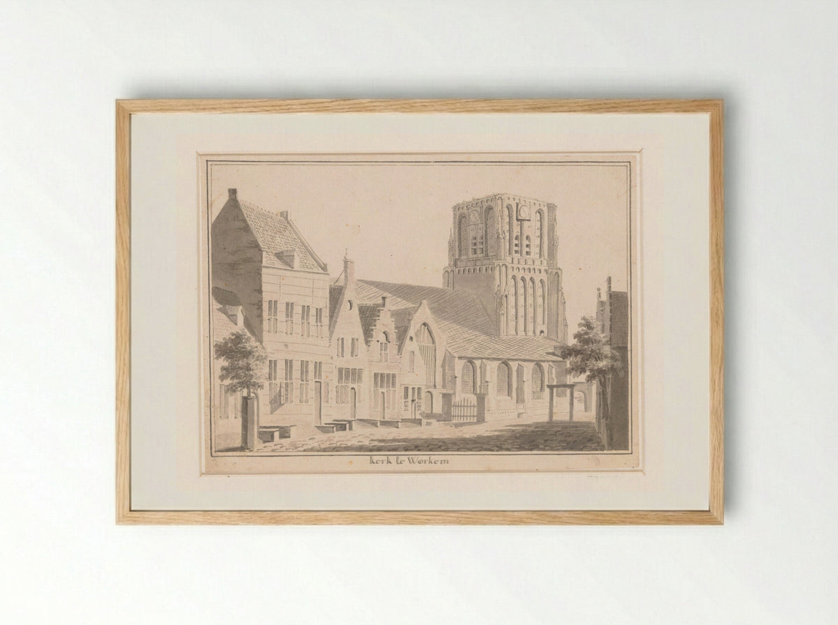 Gezicht in Woudrichem - Cornelis Pronk - Framed Print Wood