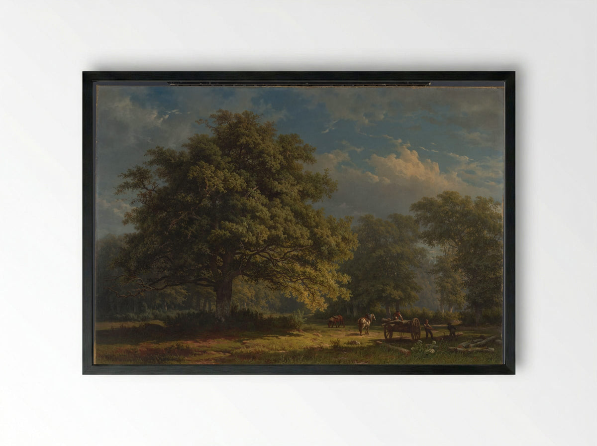 Gezicht in het Bentheimse bos - George Andries Roth - Framed Print Black