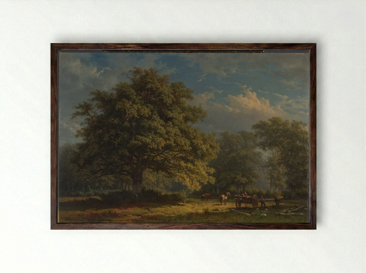 Gezicht in het Bentheimse bos - George Andries Roth - Framed Print Dark Wood